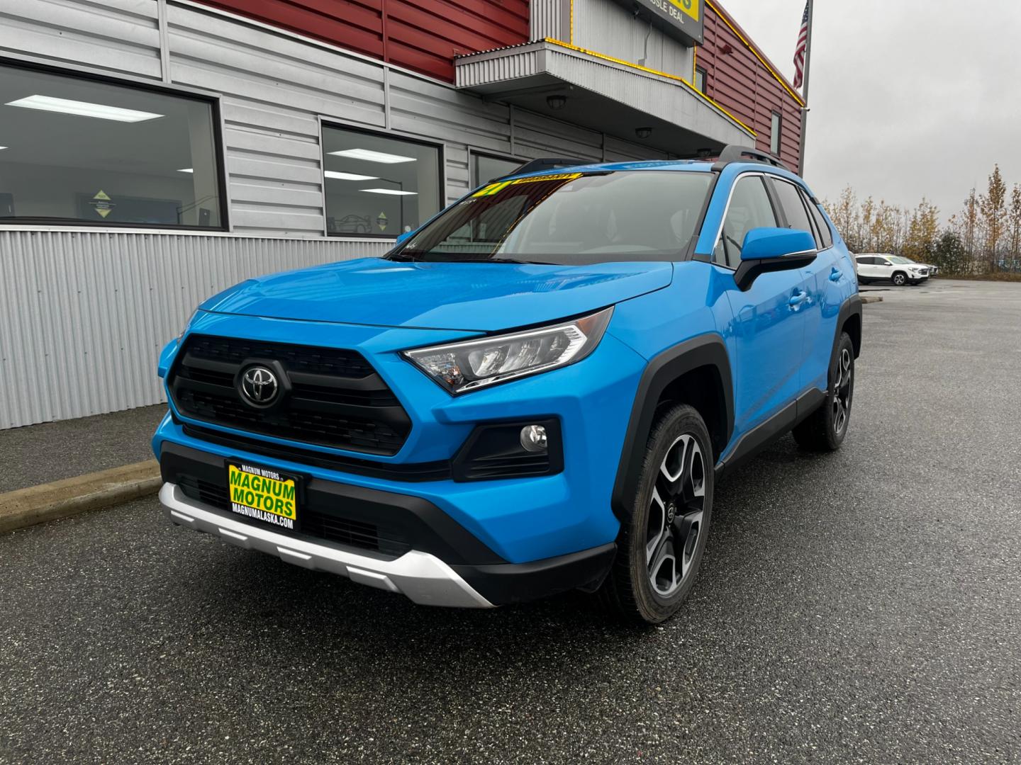 2021 Blue /Black Toyota RAV4 Adventure AWD (2T3J1RFV9MW) with an 2.5L L4 DOHC 16V engine, 8A transmission, located at 1960 Industrial Drive, Wasilla, 99654, (907) 274-2277, 61.573475, -149.400146 - Photo#1