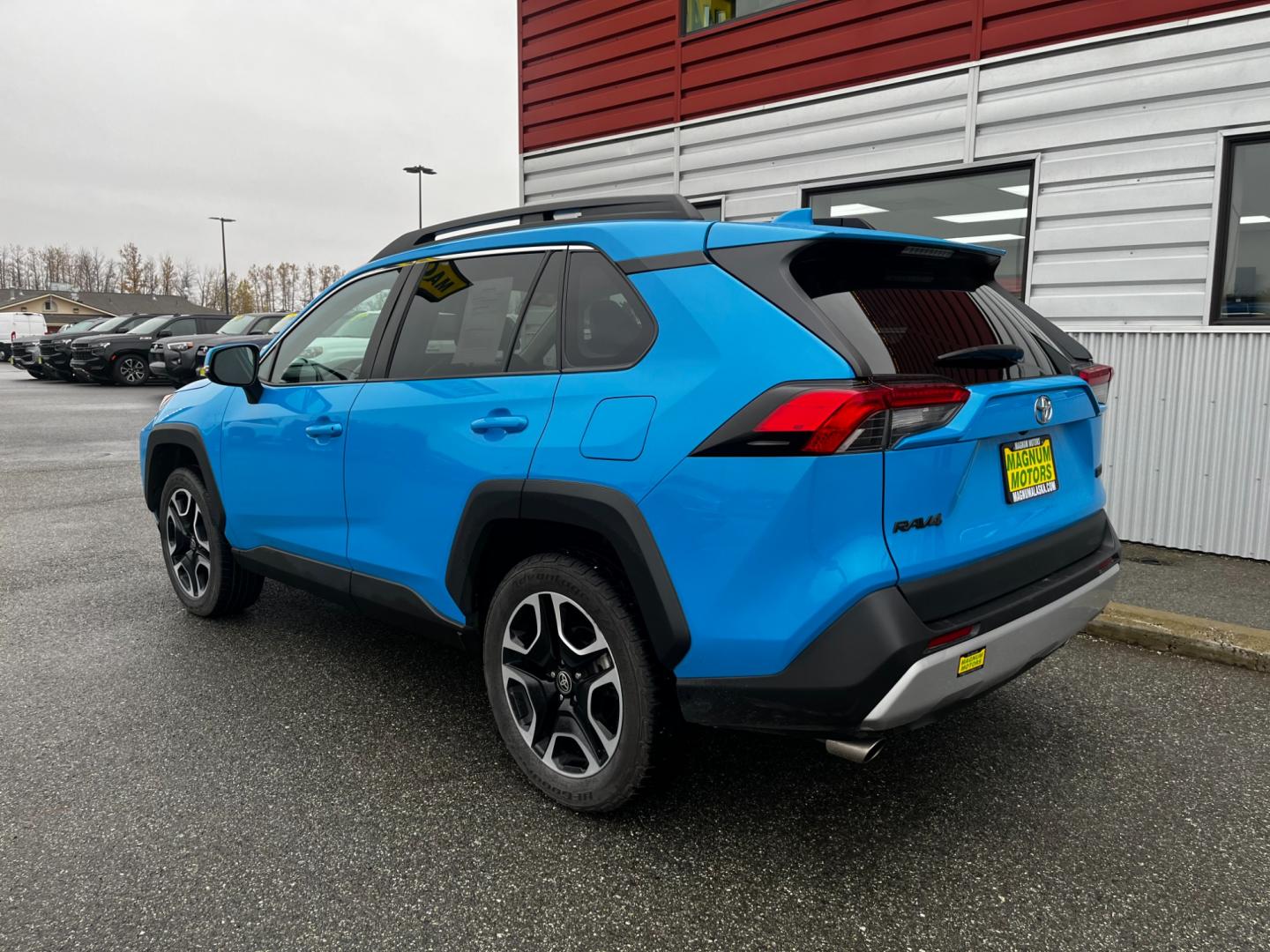 2021 Blue /Black Toyota RAV4 Adventure AWD (2T3J1RFV9MW) with an 2.5L L4 DOHC 16V engine, 8A transmission, located at 1960 Industrial Drive, Wasilla, 99654, (907) 274-2277, 61.573475, -149.400146 - Photo#2