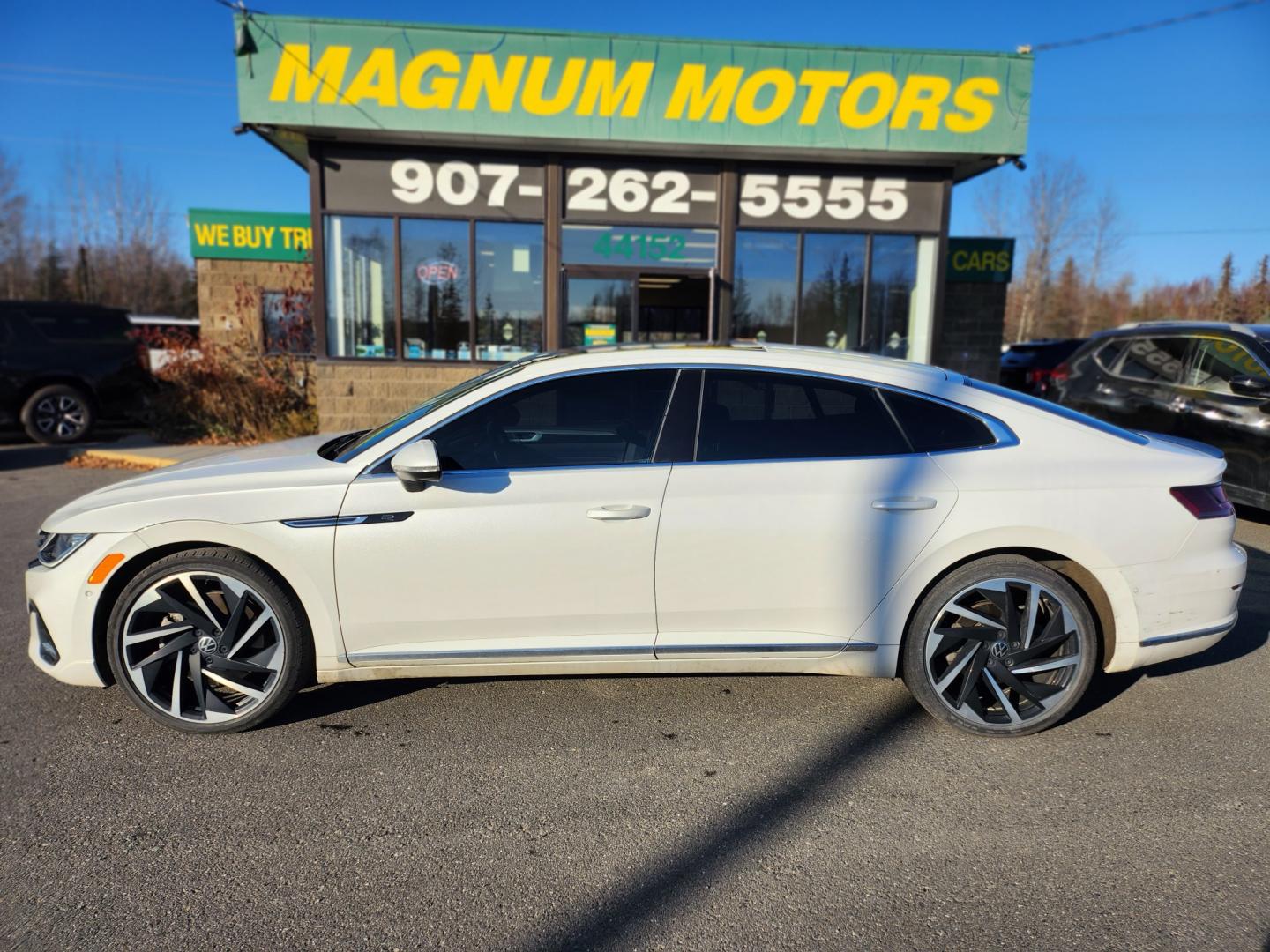 2021 WHITE /black leather VOLKSWAGEN ARTEON SEL PREMIUM R-LINE 4MOTION (WVWTR7AN4ME) with an 2.0L engine, Automatic transmission, located at 1960 Industrial Drive, Wasilla, 99654, (907) 274-2277, 61.573475, -149.400146 - Photo#0