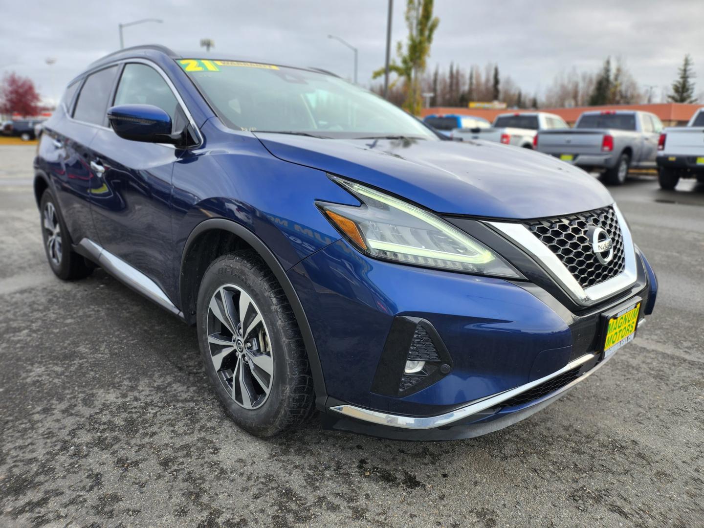 2021 BLUE NISSAN MURANO SV (5N1AZ2BSXMC) with an 3.5L engine, Continuously Variable transmission, located at 1960 Industrial Drive, Wasilla, 99654, (907) 274-2277, 61.573475, -149.400146 - Photo#7