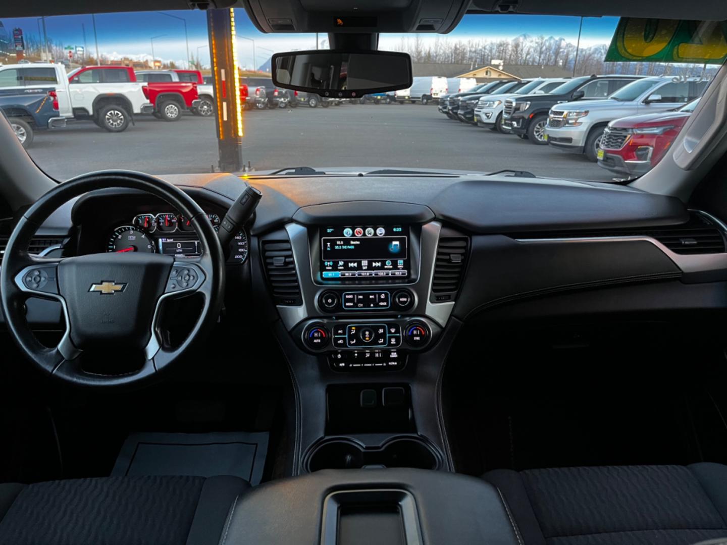 2020 White /Black Chevrolet Tahoe LS 4WD (1GNSKAKCXLR) with an 5.3L V8 OHV 16V engine, 6A transmission, located at 1960 Industrial Drive, Wasilla, 99654, (907) 274-2277, 61.573475, -149.400146 - Photo#14