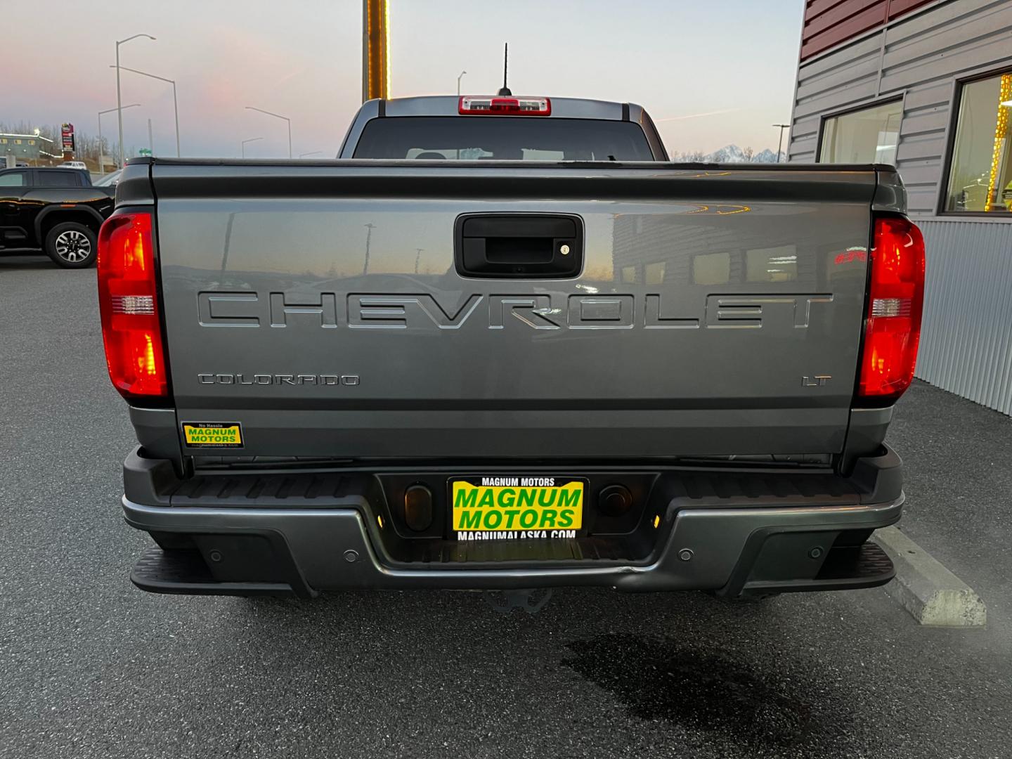 2021 Gray /Black Chevrolet Colorado Ext. Cab 4WD (1GCHTCEA4M1) with an 2.5L L4 DOHC 16V GAS engine, 6A transmission, located at 1960 Industrial Drive, Wasilla, 99654, (907) 274-2277, 61.573475, -149.400146 - 2" Lift w/Custom wheels and tires. - Photo#4