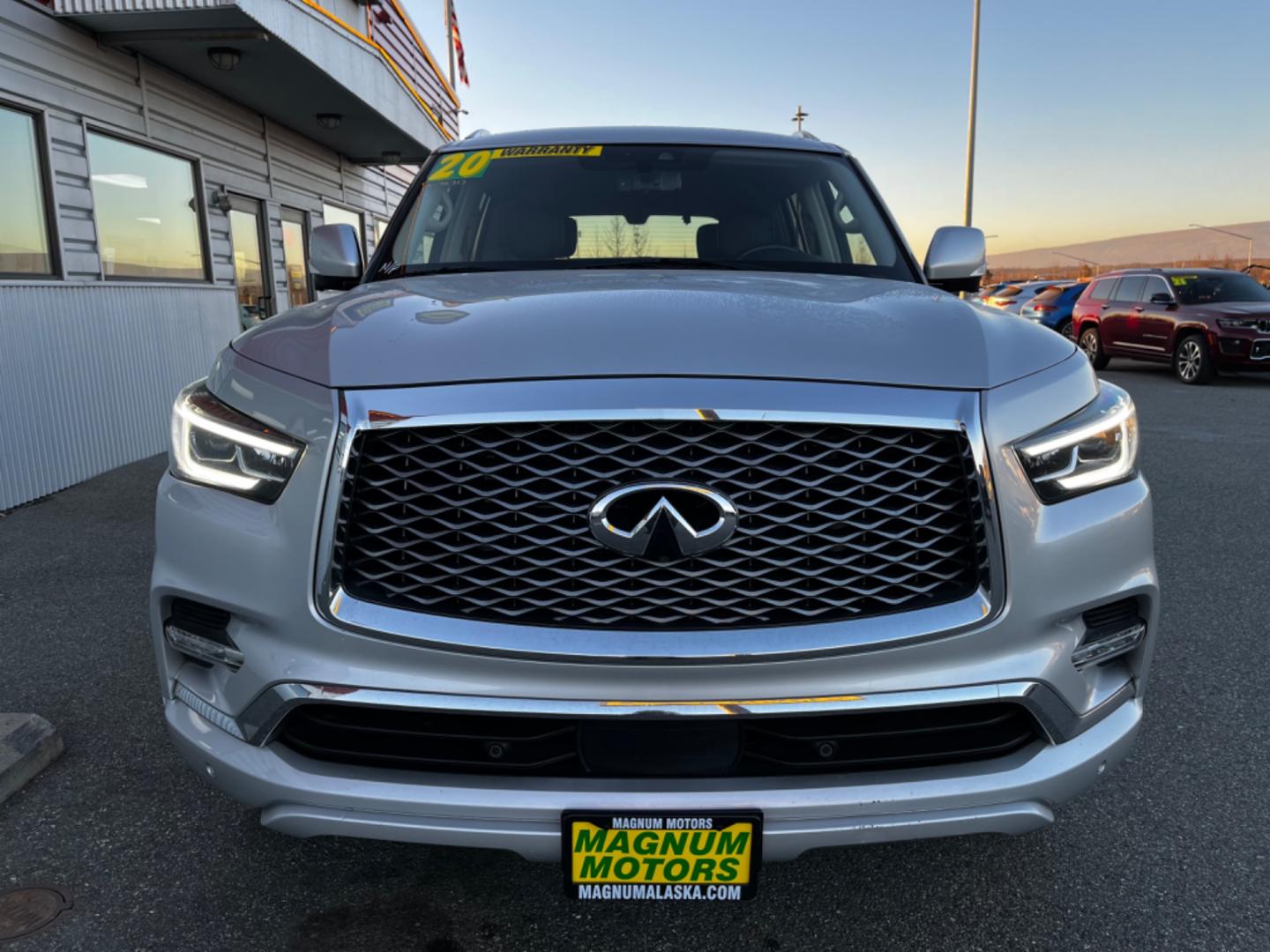 2020 SILVER /Black INFINITI QX80 LUXE (JN8AZ2NE2L9) with an 5.6L engine, Automatic transmission, located at 1960 Industrial Drive, Wasilla, 99654, (907) 274-2277, 61.573475, -149.400146 - Photo#6