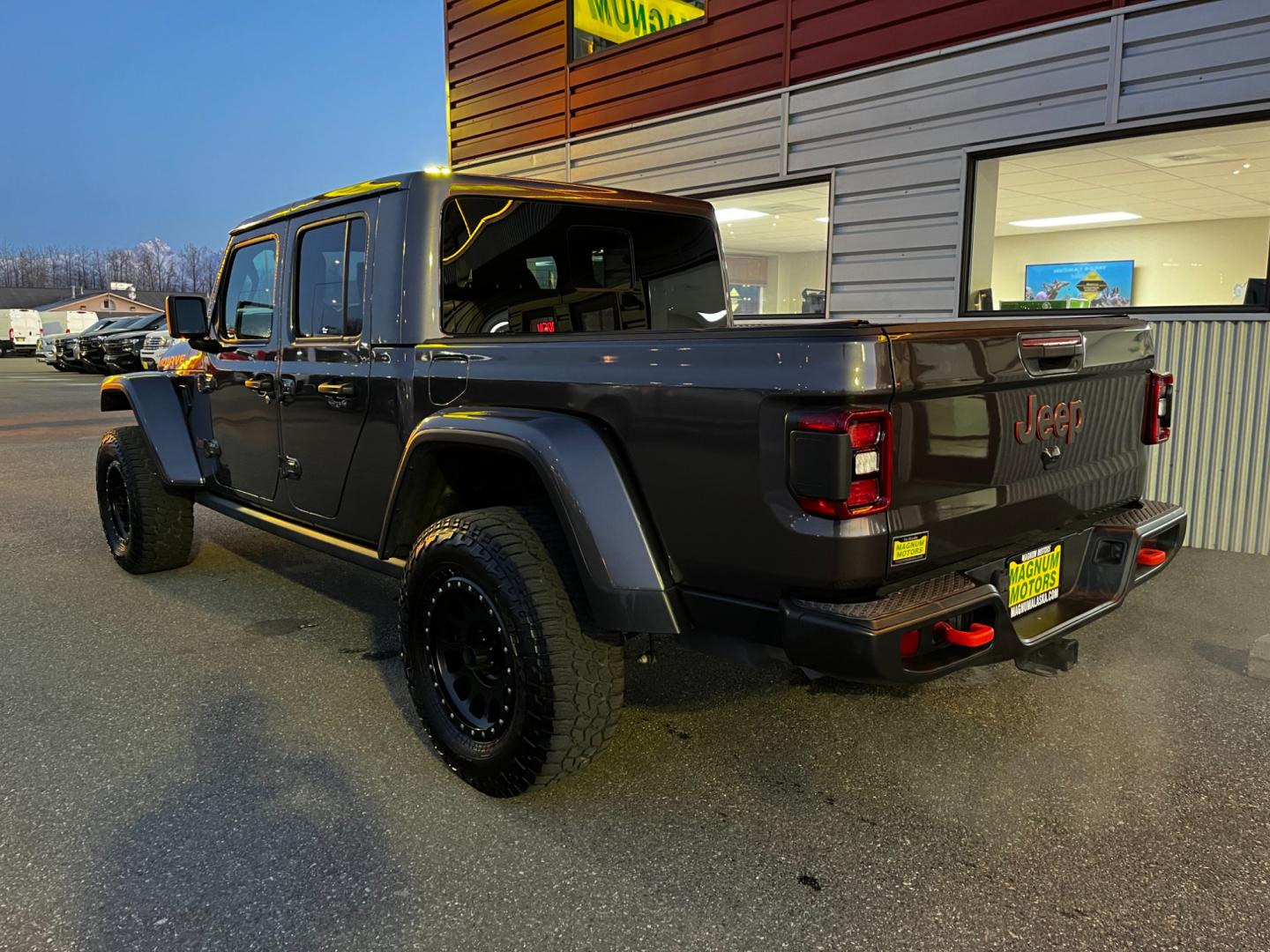 2021 Gray /Black Jeep Gladiator Mojave (1C6JJTEG5ML) with an 3.6L V6 DOHC 24V engine, Auto transmission, located at 1960 Industrial Drive, Wasilla, 99654, (907) 274-2277, 61.573475, -149.400146 - Photo#3