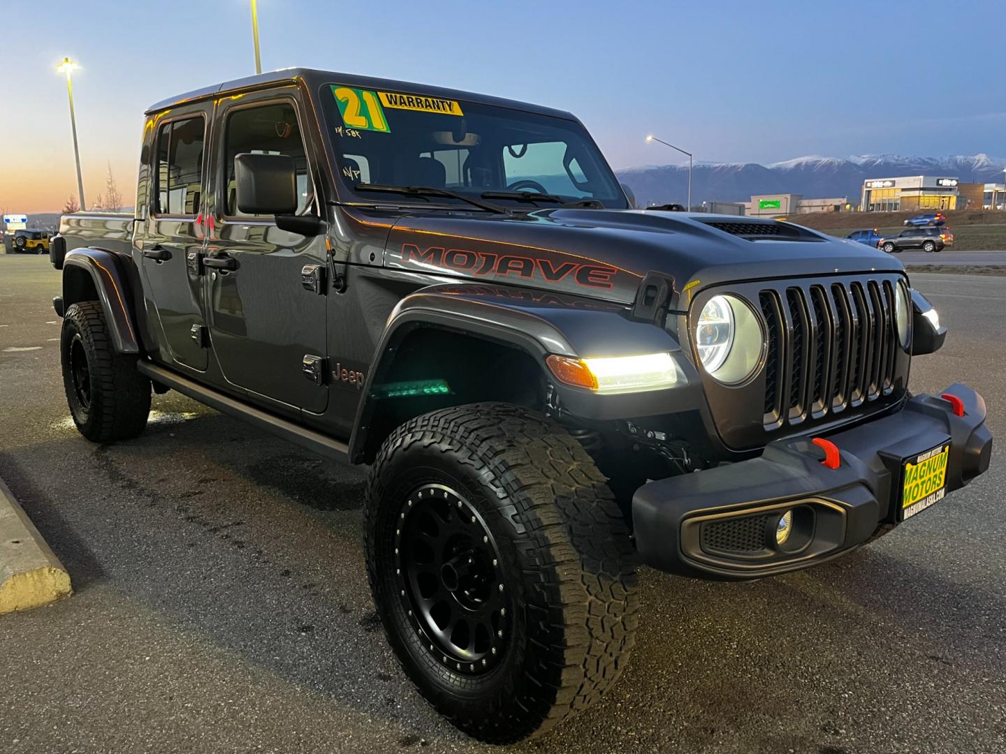 2021 Gray /Black Jeep Gladiator Mojave (1C6JJTEG5ML) with an 3.6L V6 DOHC 24V engine, Auto transmission, located at 1960 Industrial Drive, Wasilla, 99654, (907) 274-2277, 61.573475, -149.400146 - Photo#6