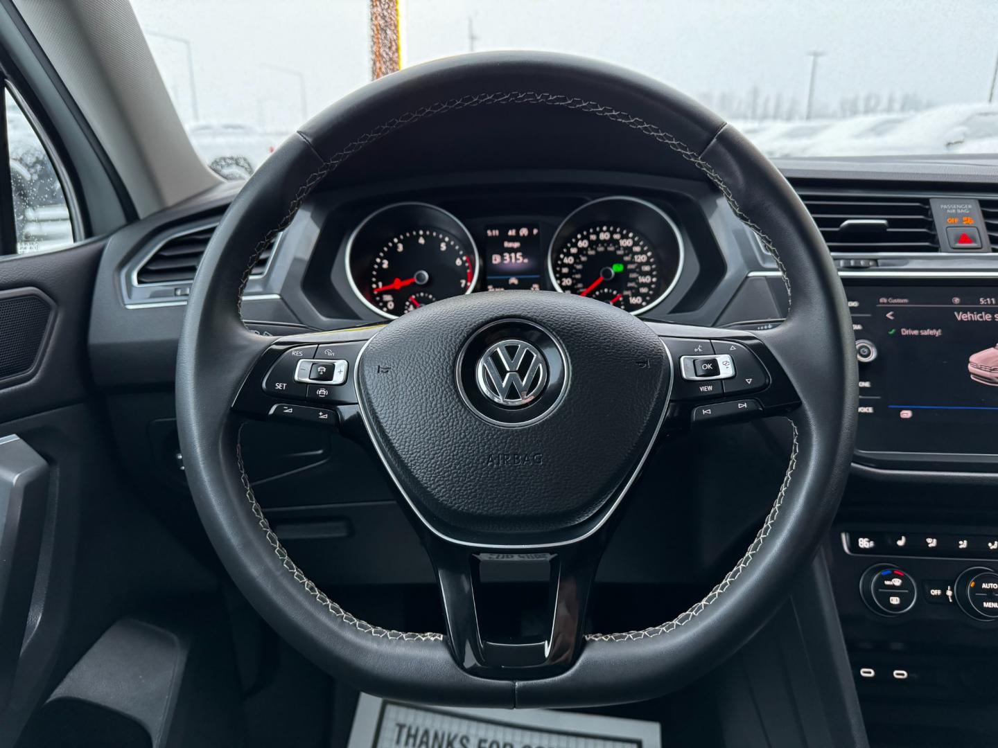 2021 White Volkswagen Tiguan SE 4Motion AWD (3VV2B7AX2MM) with an 2.0L L4 DOHC 16V TURBO engine, 8A transmission, located at 1960 Industrial Drive, Wasilla, 99654, (907) 274-2277, 61.573475, -149.400146 - Photo#11