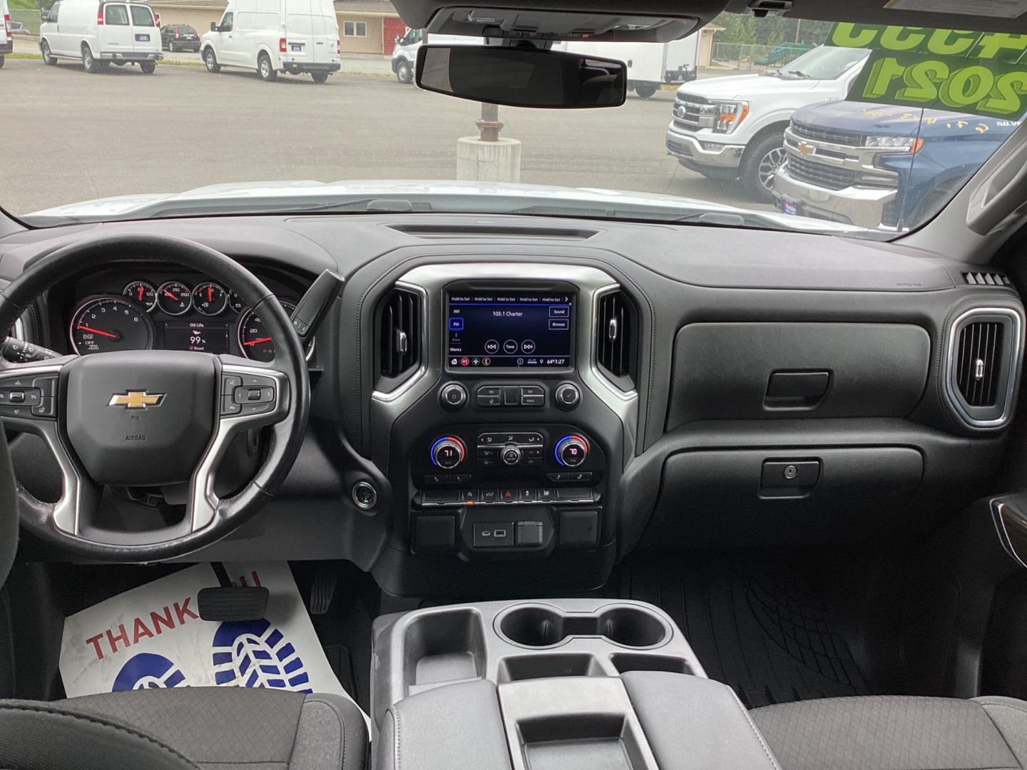 2021 WHITE CHEVROLET SILVERADO 1500 LT (1GCUYDED6MZ) with an 5.3L engine, Automatic transmission, located at 1960 Industrial Drive, Wasilla, 99654, (907) 274-2277, 61.573475, -149.400146 - Photo#7