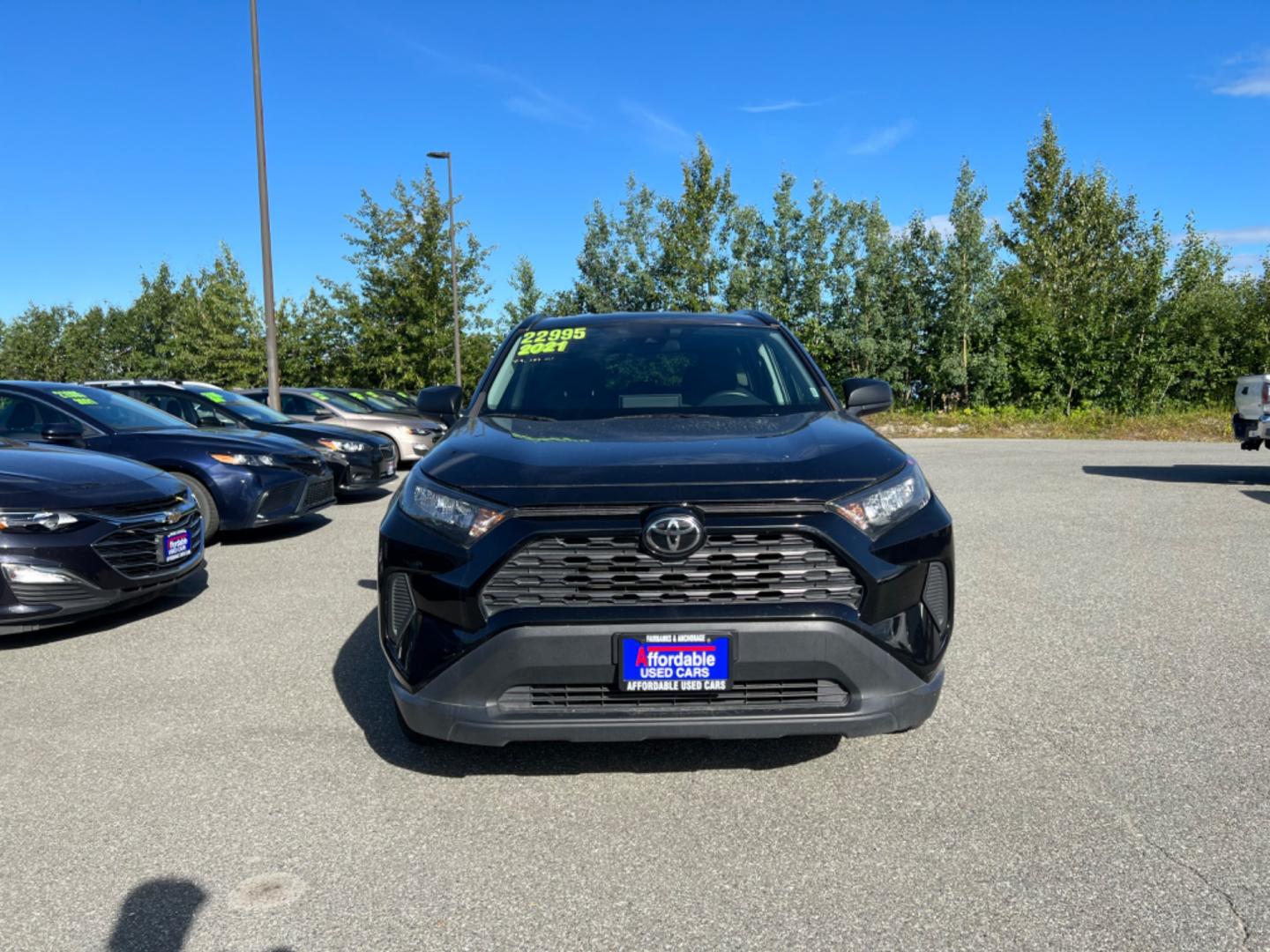 2021 BLACK TOYOTA RAV4 LE (2T3F1RFV7MW) with an 2.5L engine, Automatic transmission, located at 1960 Industrial Drive, Wasilla, 99654, (907) 274-2277, 61.573475, -149.400146 - Photo#2