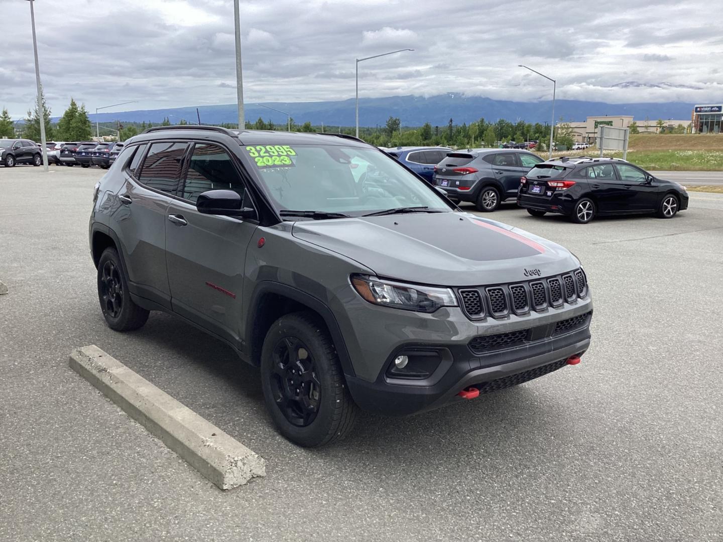 2023 GRAY JEEP COMPASS trailhawk (3C4NJDDN0PT) with an 2.0L engine, Automatic transmission, located at 1960 Industrial Drive, Wasilla, 99654, (907) 274-2277, 61.573475, -149.400146 - Photo#1