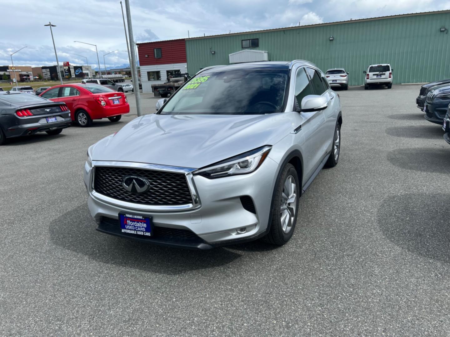 2021 SILVER INFINITI QX50 LUXE (3PCAJ5BB6MF) with an 2.0L engine, Continuously Variable transmission, located at 1960 Industrial Drive, Wasilla, 99654, (907) 274-2277, 61.573475, -149.400146 - Photo#0