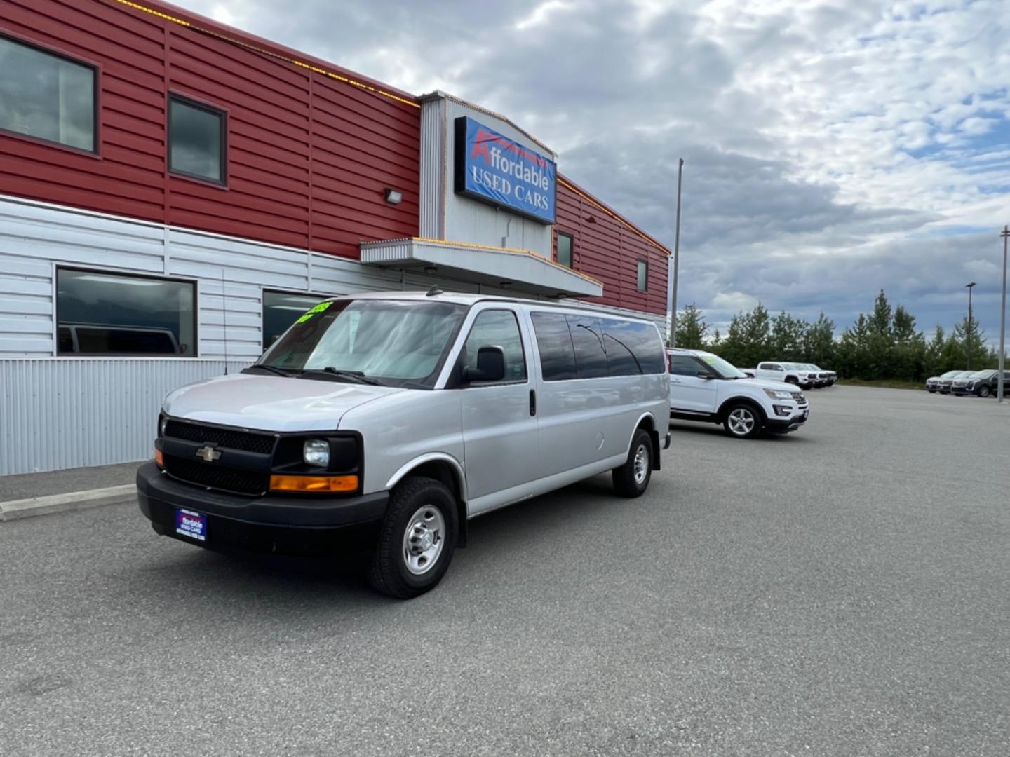 2017 GRAY CHEVROLET EXPRESS LS 3500 (1GAZGNFG7H1) with an 6.0L engine, Automatic transmission, located at 1960 Industrial Drive, Wasilla, 99654, (907) 274-2277, 61.573475, -149.400146 - Photo#0