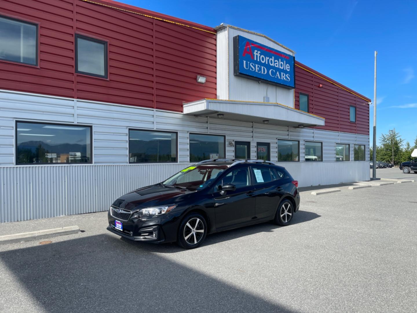 2019 BLK SUBARU IMPREZA PREMIUM (4S3GTAD68K3) with an 2.0L engine, Continuously Variable transmission, located at 1960 Industrial Drive, Wasilla, 99654, (907) 274-2277, 61.573475, -149.400146 - Photo#0