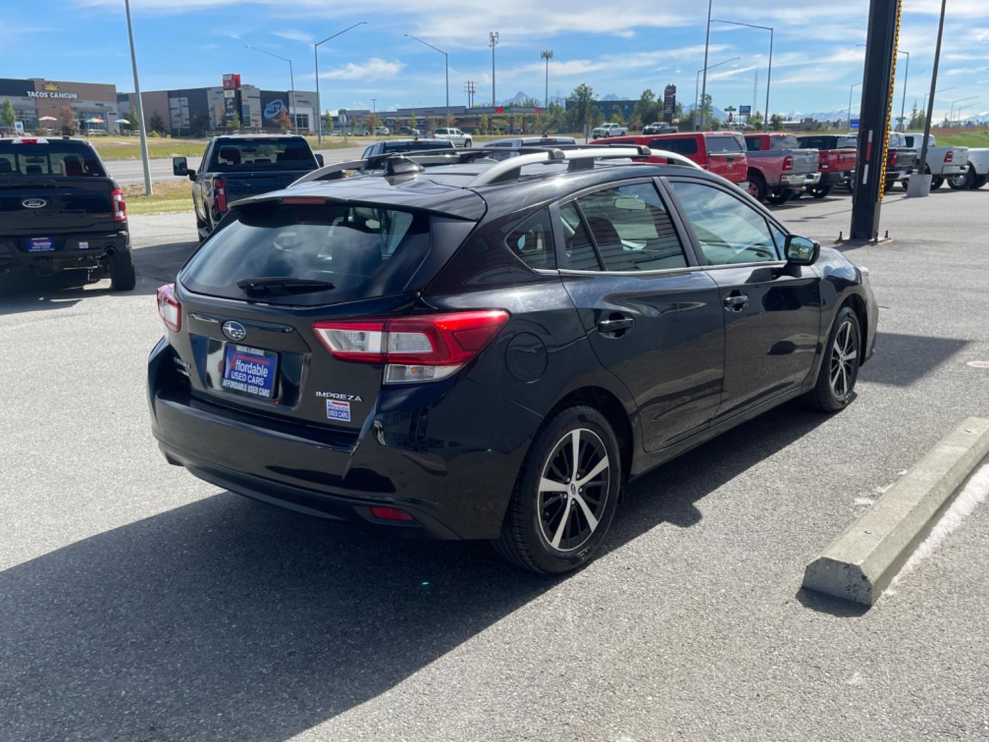 2019 BLK SUBARU IMPREZA PREMIUM (4S3GTAD68K3) with an 2.0L engine, Continuously Variable transmission, located at 1960 Industrial Drive, Wasilla, 99654, (907) 274-2277, 61.573475, -149.400146 - Photo#3