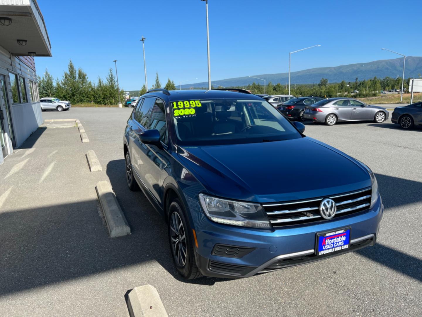 2020 BLUE Volkswagen Tiguan SE 4Motion AWD (3VV2B7AX1LM) with an 2.0L L4 DOHC 16V TURBO engine, 8A transmission, located at 1960 Industrial Drive, Wasilla, 99654, (907) 274-2277, 61.573475, -149.400146 - Photo#1