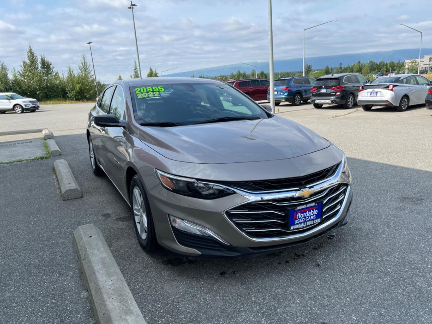 2022 TAN CHEVROLET MALIBU LS (1G1ZB5ST1NF) with an 1.5L engine, Continuously Variable transmission, located at 1960 Industrial Drive, Wasilla, 99654, (907) 274-2277, 61.573475, -149.400146 - Photo#0