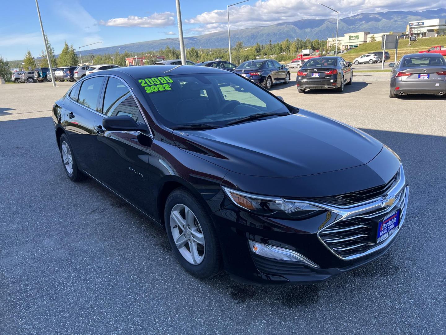 2022 BLACK CHEVROLET MALIBU LS (1G1ZB5ST5NF) with an 1.5L engine, Continuously Variable transmission, located at 1960 Industrial Drive, Wasilla, 99654, (907) 274-2277, 61.573475, -149.400146 - Photo#0