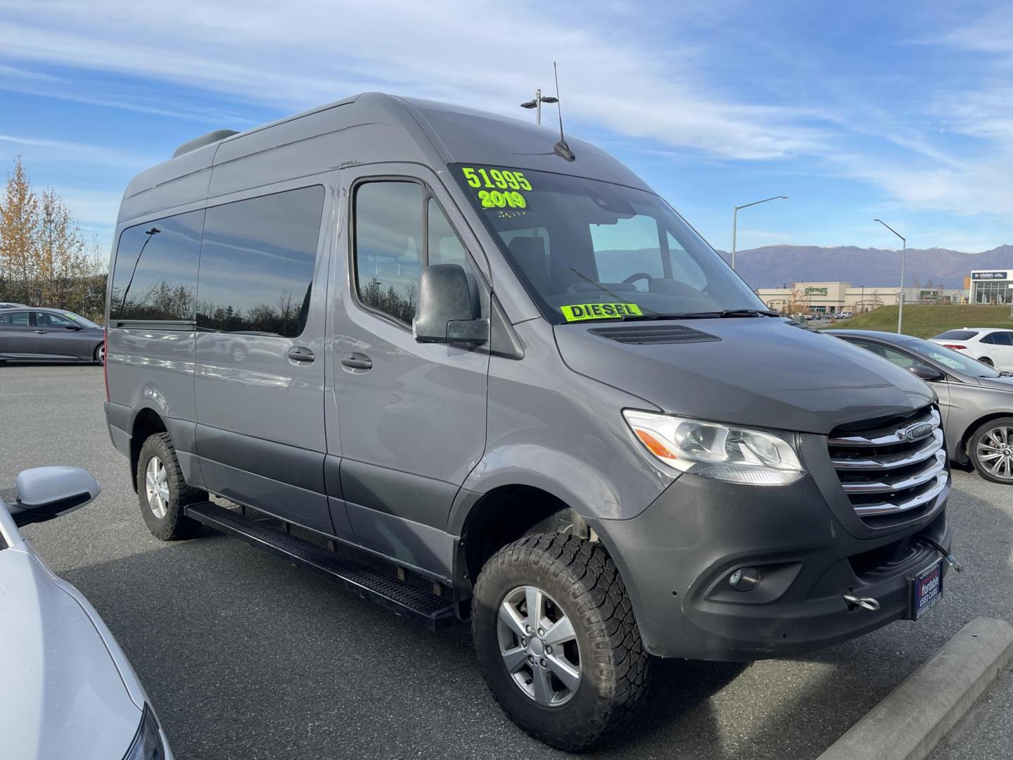 2019 GRAY Freightliner Sprinter 3500 144-in. WB (WCDFF0CD7KT) with an 3.0L V6 DOHC 24V TURBO DIESEL engine, 7A transmission, located at 1960 Industrial Drive, Wasilla, 99654, (907) 274-2277, 61.573475, -149.400146 - Photo#3