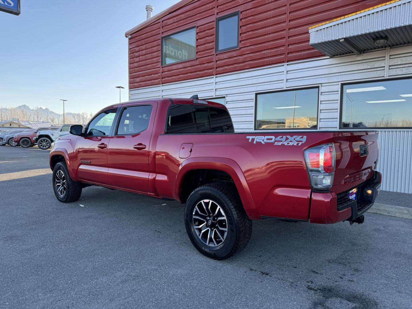 2023 RED /Black Toyota Tacoma SR5 Double Cab Super Long Bed V6 6AT 4WD (3TMDZ5BN6PM) with an 3.5L V6 DOHC 24V engine, 6A transmission, located at 1960 Industrial Drive, Wasilla, 99654, (907) 274-2277, 61.573475, -149.400146 - Long Bed - Photo#1