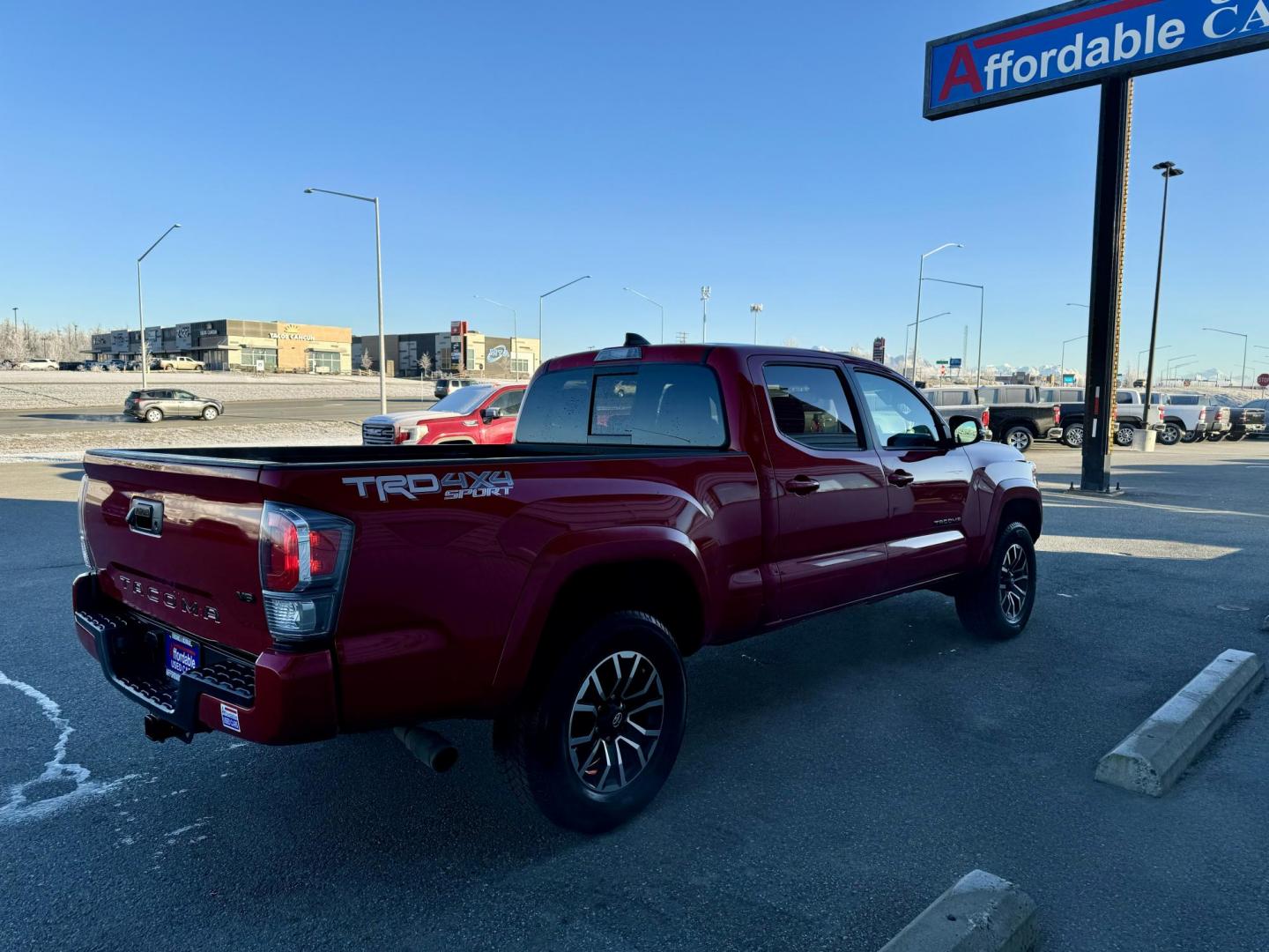 2023 RED /Black Toyota Tacoma SR5 Double Cab Super Long Bed V6 6AT 4WD (3TMDZ5BN6PM) with an 3.5L V6 DOHC 24V engine, 6A transmission, located at 1960 Industrial Drive, Wasilla, 99654, (907) 274-2277, 61.573475, -149.400146 - Long Bed - Photo#4