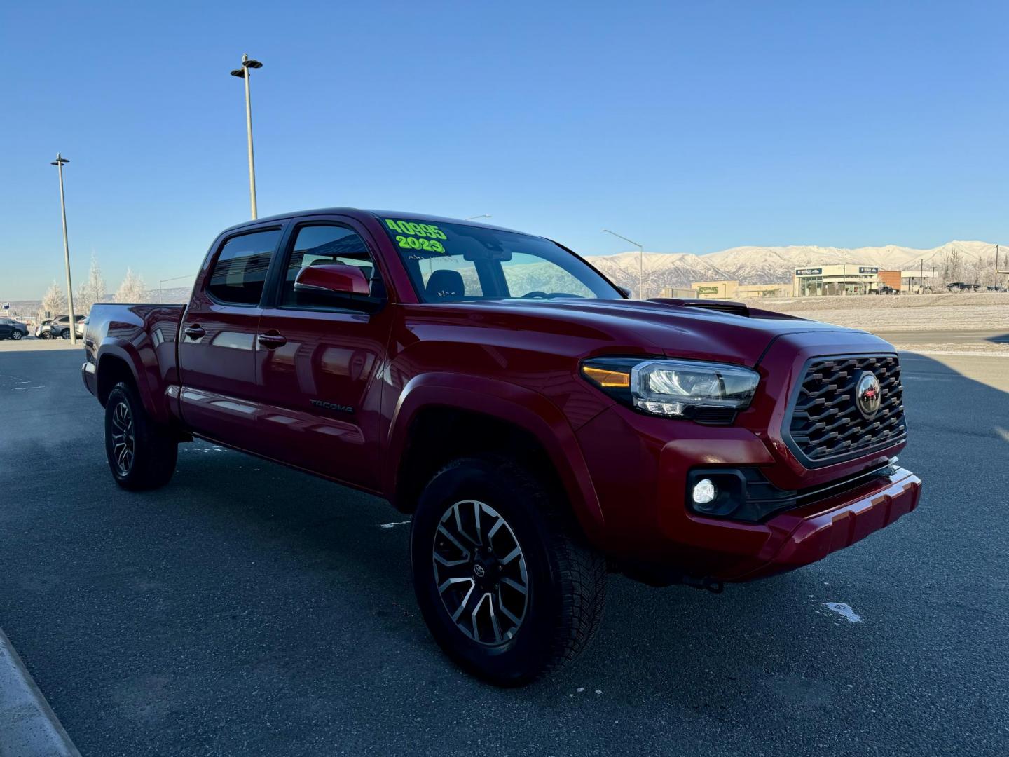 2023 RED /Black Toyota Tacoma SR5 Double Cab Super Long Bed V6 6AT 4WD (3TMDZ5BN6PM) with an 3.5L V6 DOHC 24V engine, 6A transmission, located at 1960 Industrial Drive, Wasilla, 99654, (907) 274-2277, 61.573475, -149.400146 - Long Bed - Photo#5