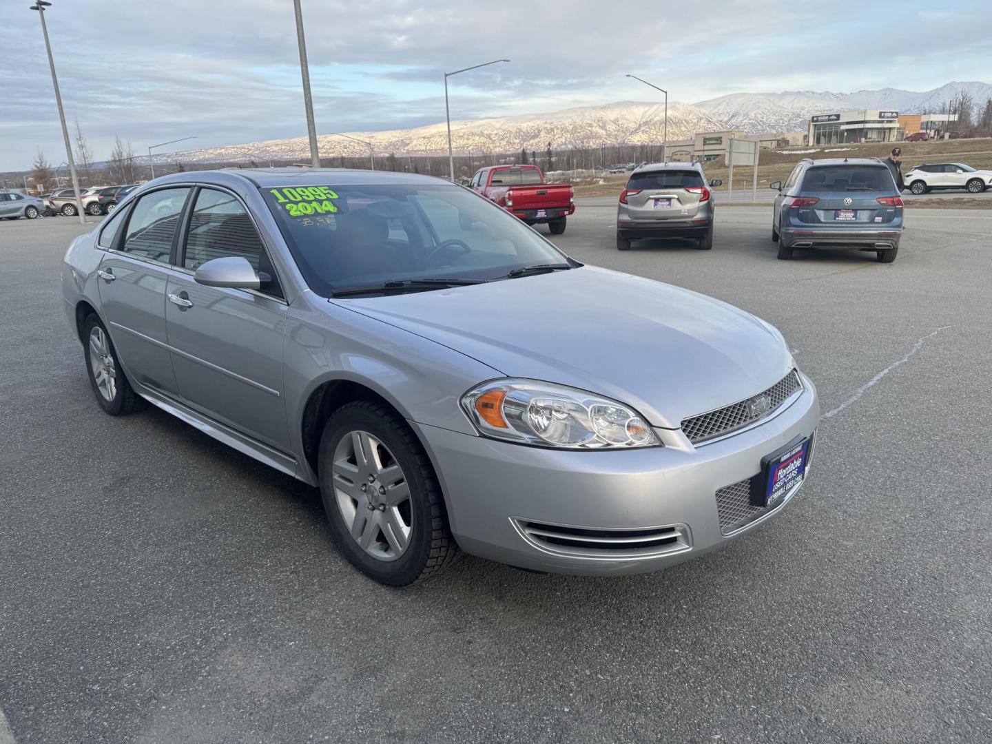 2014 SILVER Chevrolet Impala LT (2G1WB5E38E1) with an 3.6L V6 DOHC 16V FFV engine, 6-Speed Automatic transmission, located at 1960 Industrial Drive, Wasilla, 99654, (907) 274-2277, 61.573475, -149.400146 - Photo#0