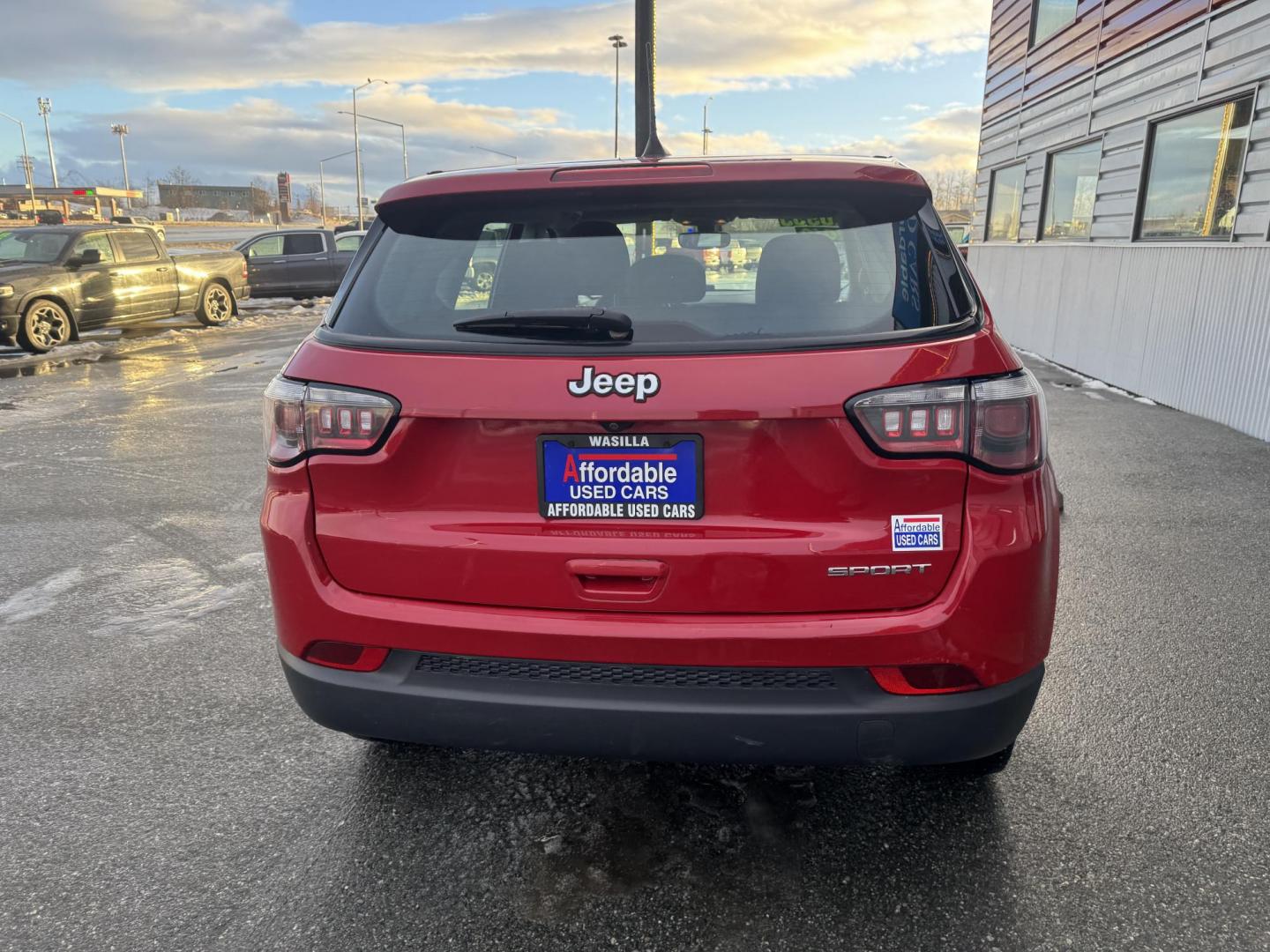 2019 RED Jeep Compass Sport FWD (3C4NJCAB2KT) with an 2.4L L4 DOHC 16V engine, located at 1960 Industrial Drive, Wasilla, 99654, (907) 274-2277, 61.573475, -149.400146 - Photo#5