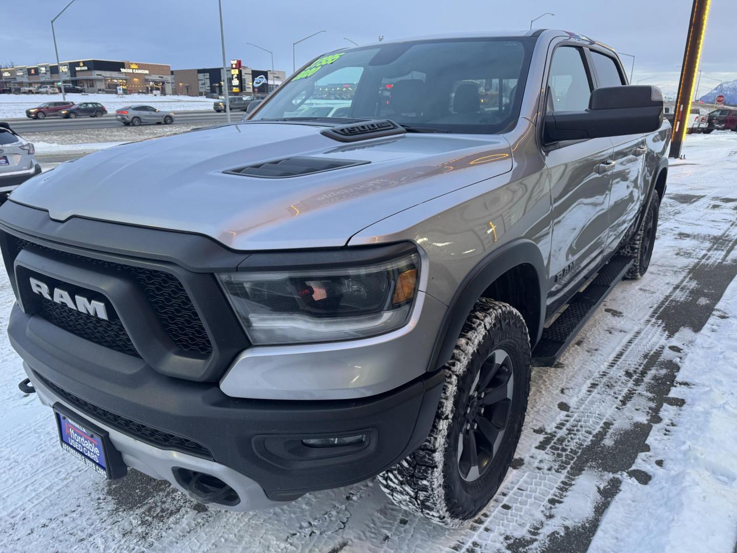 2020 GREY RAM 1500 Rebel Crew Cab 4WD (1C6SRFLT8LN) with an 5.7L V8 OHV 16V engine, 8A transmission, located at 1960 Industrial Drive, Wasilla, 99654, (907) 274-2277, 61.573475, -149.400146 - Photo#0