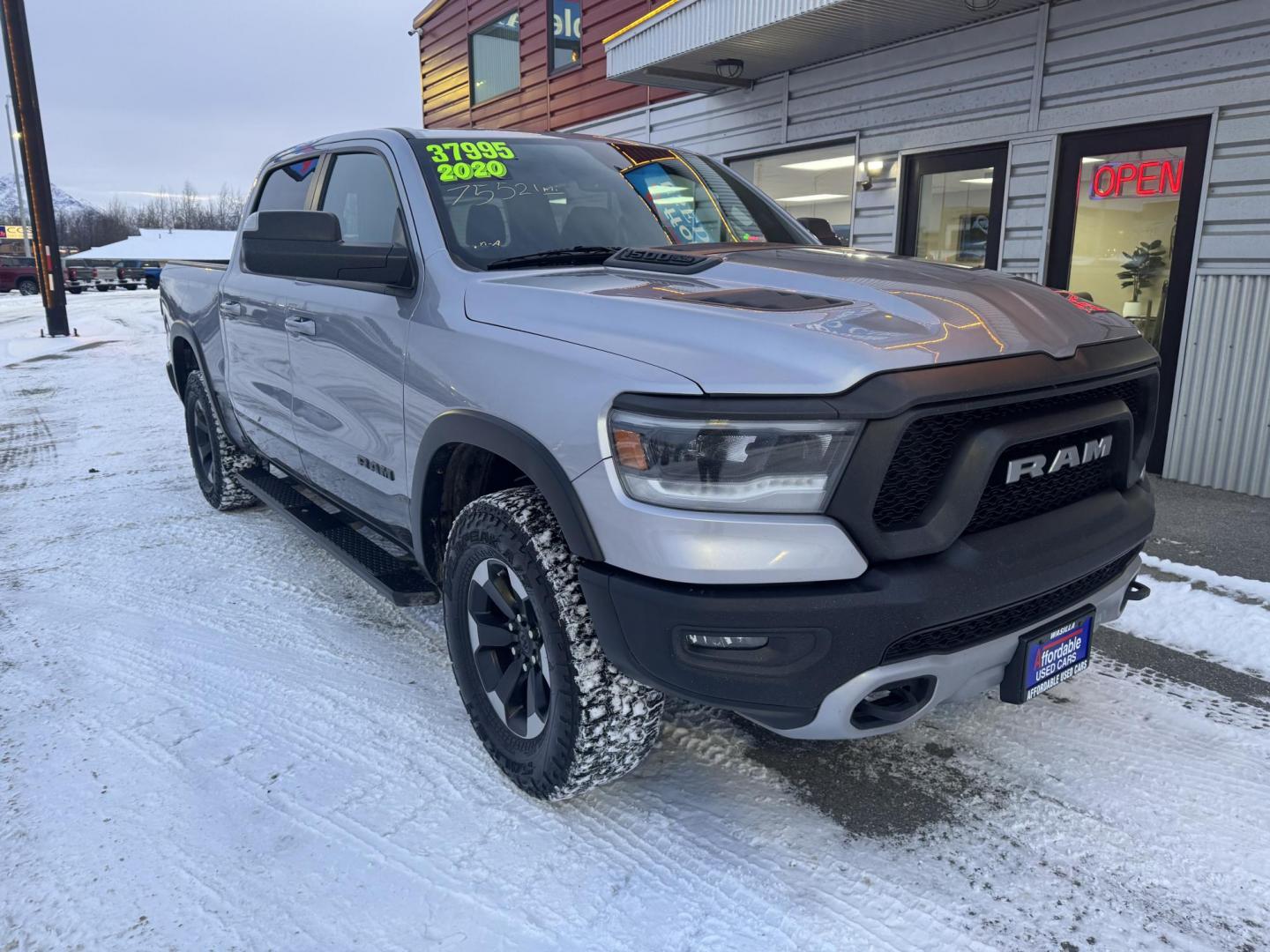 2020 GREY RAM 1500 Rebel Crew Cab 4WD (1C6SRFLT8LN) with an 5.7L V8 OHV 16V engine, 8A transmission, located at 1960 Industrial Drive, Wasilla, 99654, (907) 274-2277, 61.573475, -149.400146 - Photo#6