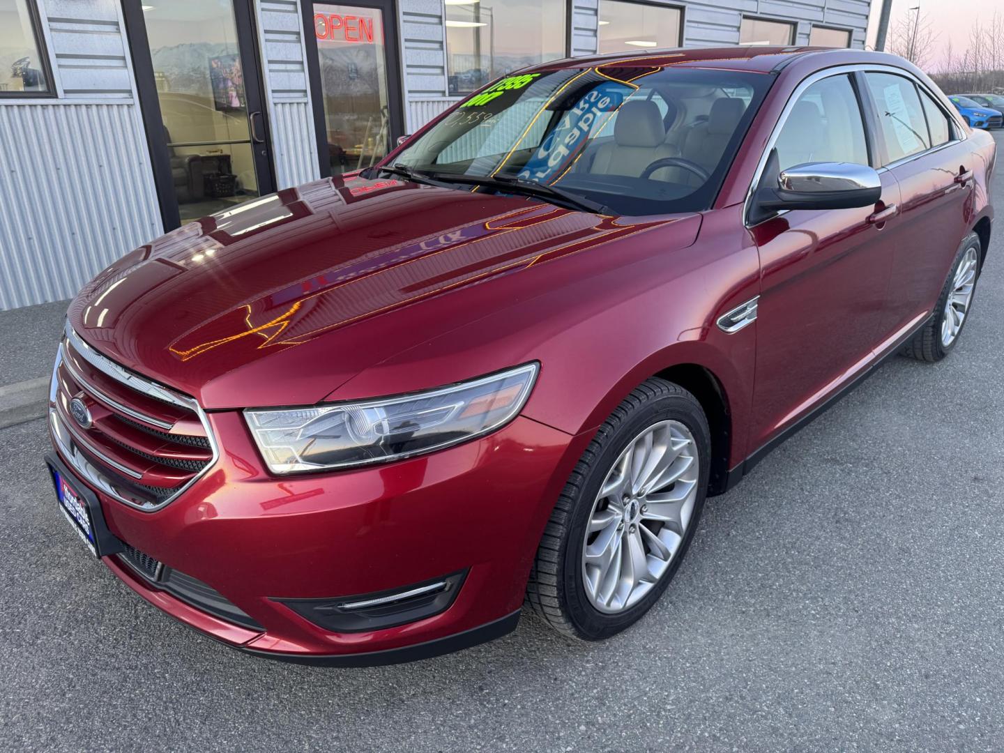 2017 RED FORD TAURUS LIMITED (1FAHP2F80HG) with an 3.5L engine, Automatic transmission, located at 1960 Industrial Drive, Wasilla, 99654, (907) 274-2277, 61.573475, -149.400146 - Photo#0