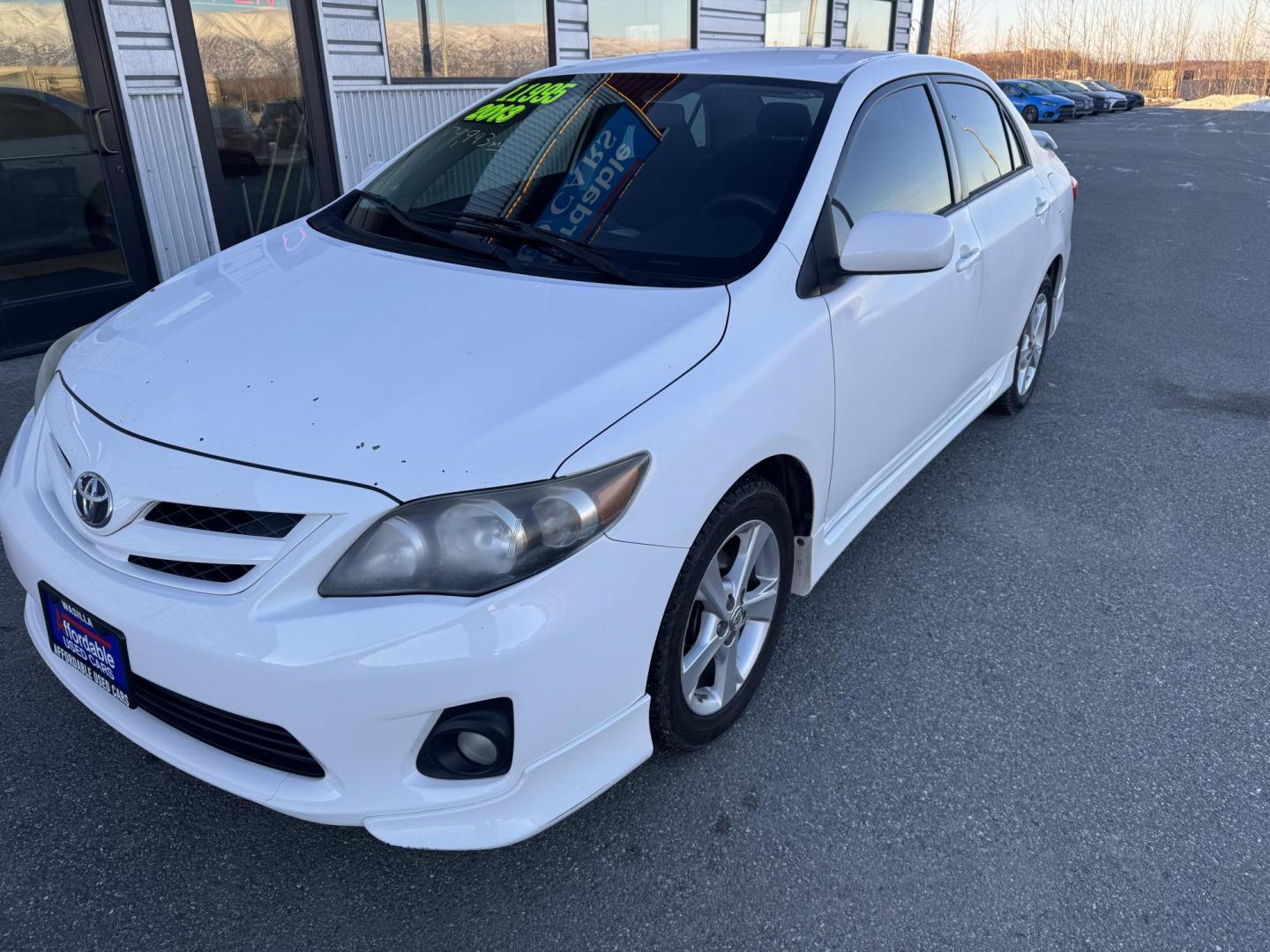 2013 WHITE Toyota Corolla S - (2T1BU4EE6DC) with an 1.8L L4 DOHC 16V engine, Automatic transmission, located at 1960 Industrial Drive, Wasilla, 99654, (907) 274-2277, 61.573475, -149.400146 - Photo#2