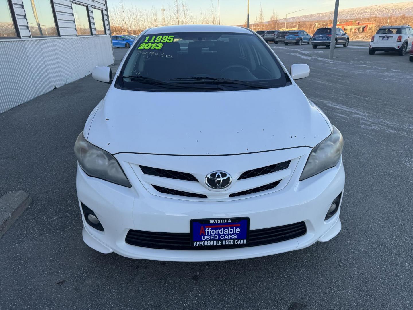 2013 WHITE Toyota Corolla S - (2T1BU4EE6DC) with an 1.8L L4 DOHC 16V engine, Automatic transmission, located at 1960 Industrial Drive, Wasilla, 99654, (907) 274-2277, 61.573475, -149.400146 - Photo#3