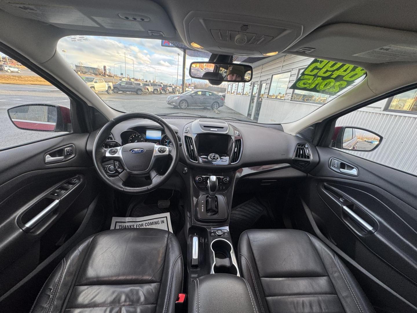 2015 RED Ford Escape Titanium 4WD (1FMCU9JX2FU) with an 1.6L L4 DOHC 16V engine, 6-Speed Automatic transmission, located at 1960 Industrial Drive, Wasilla, 99654, (907) 274-2277, 61.573475, -149.400146 - Photo#5