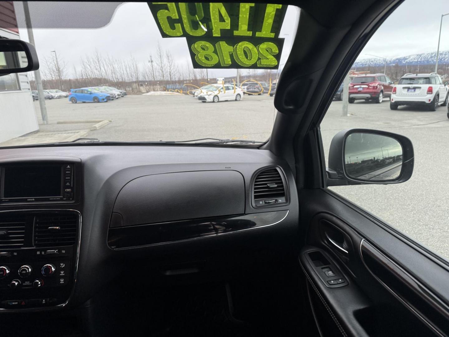 2018 BLACK Dodge Grand Caravan SE (2C4RDGBG5JR) with an 3.6L V6 DOHC 24V engine, 6A transmission, located at 1960 Industrial Drive, Wasilla, 99654, (907) 274-2277, 61.573475, -149.400146 - Photo#11