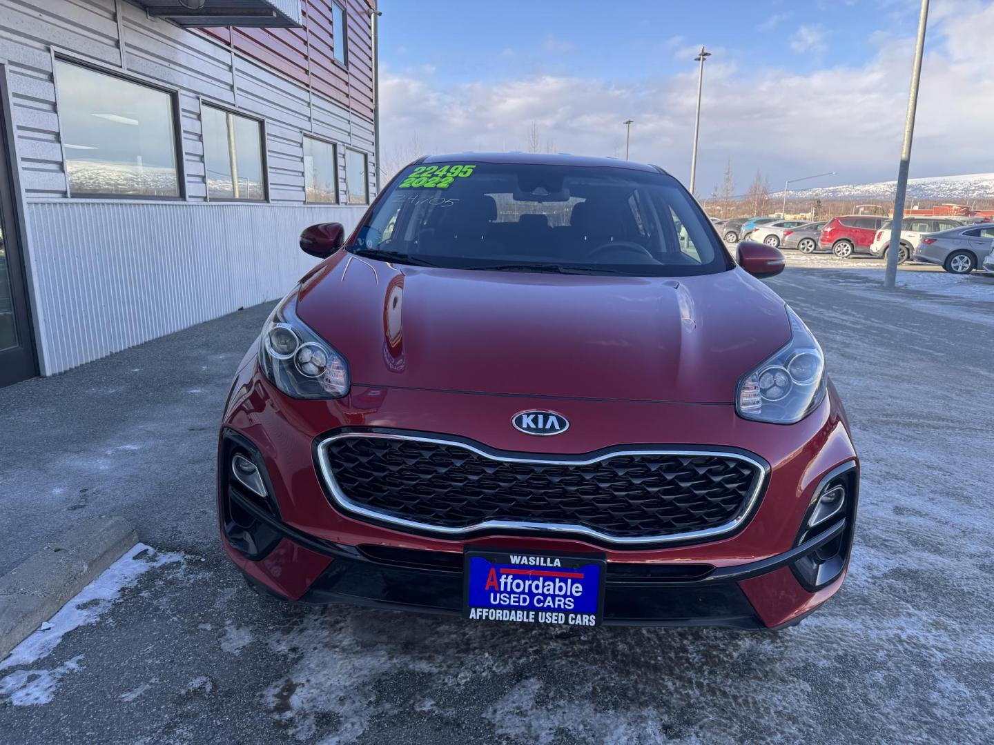 2022 RED Kia Sportage LX AWD (KNDPMCAC1N7) with an 2.4L V6 DOHC 24V engine, 6A transmission, located at 1960 Industrial Drive, Wasilla, 99654, (907) 274-2277, 61.573475, -149.400146 - Photo#1