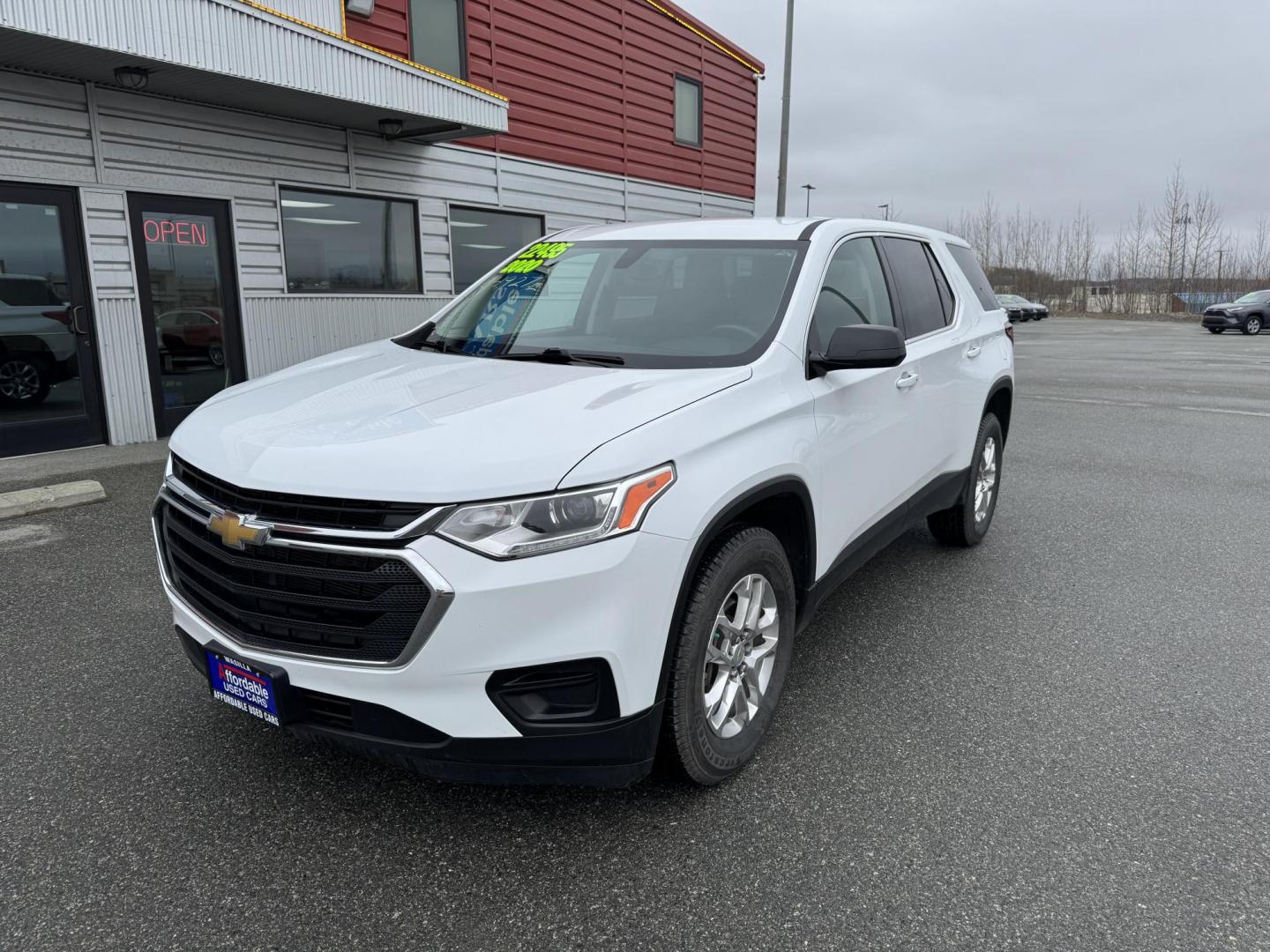 2020 WHITE Chevrolet Traverse LS AWD (1GNEVFKW5LJ) with an 3.6L V6 DOHC 24V engine, 9A transmission, located at 1960 Industrial Drive, Wasilla, 99654, (907) 274-2277, 61.573475, -149.400146 - Photo#1