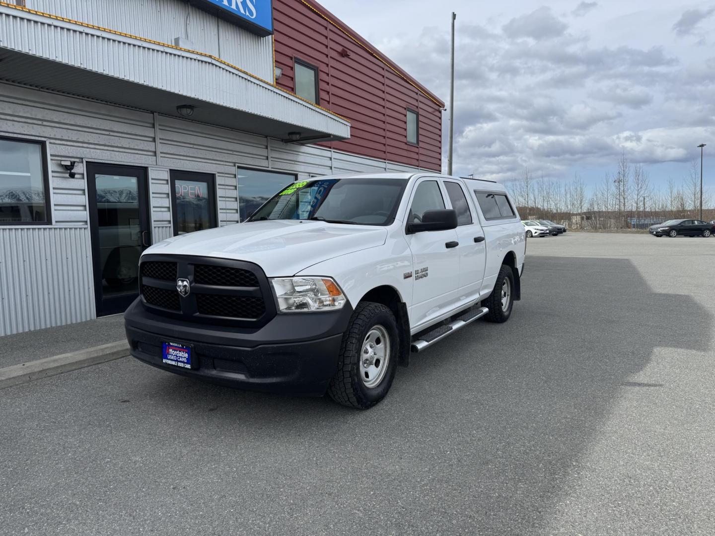 2016 WHITE RAM 1500 Tradesman Quad Cab 4WD (1C6RR7FT9GS) with an 5.7L V8 OHV 16V engine, 6A transmission, located at 1960 Industrial Drive, Wasilla, 99654, (907) 274-2277, 61.573475, -149.400146 - Photo#0