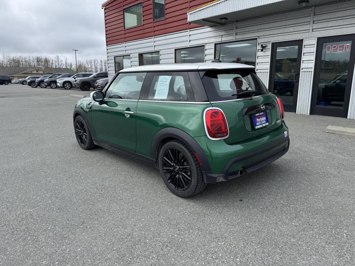 2022 GREEN Mini Hardtop Cooper (WMW33DH05N2) with an 1.5L L3 DOHC 16V TURBO engine, Automatic transmission, located at 1960 Industrial Drive, Wasilla, 99654, (907) 274-2277, 61.573475, -149.400146 - Photo#1