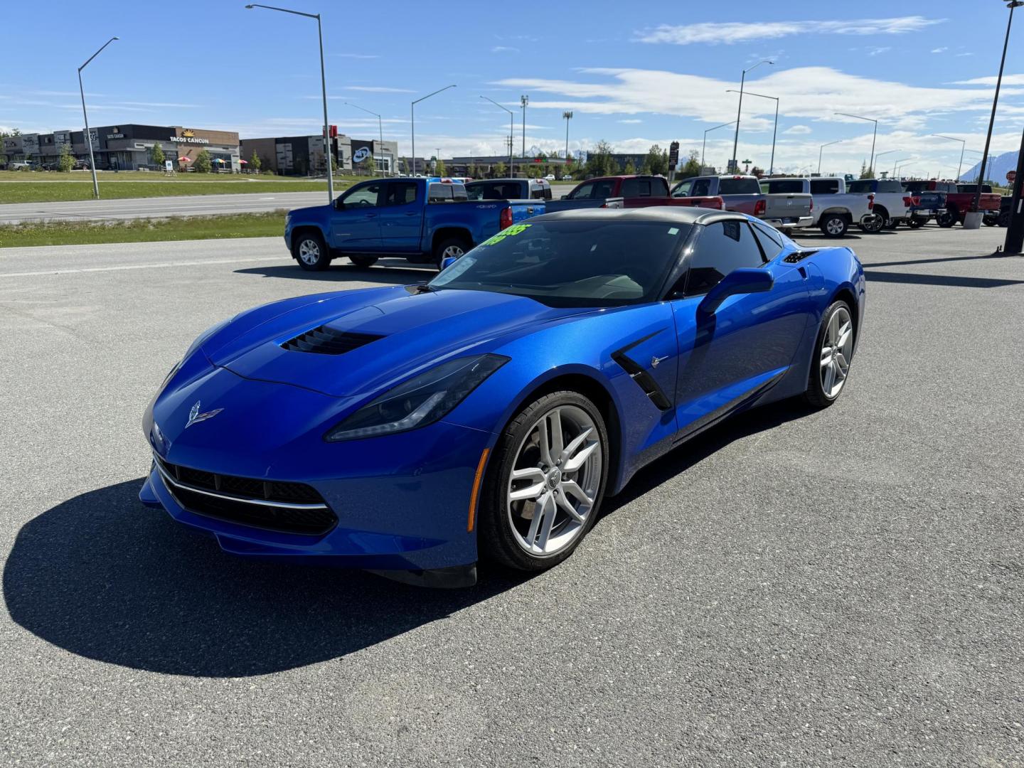 2019 BLUE /black leather Chevrolet Corvette 1LT Coupe Automatic (1G1YB2D75K5) with an 6.2L V8 engine, 6A transmission, located at 1960 Industrial Drive, Wasilla, 99654, (907) 274-2277, 61.573475, -149.400146 - Photo#4