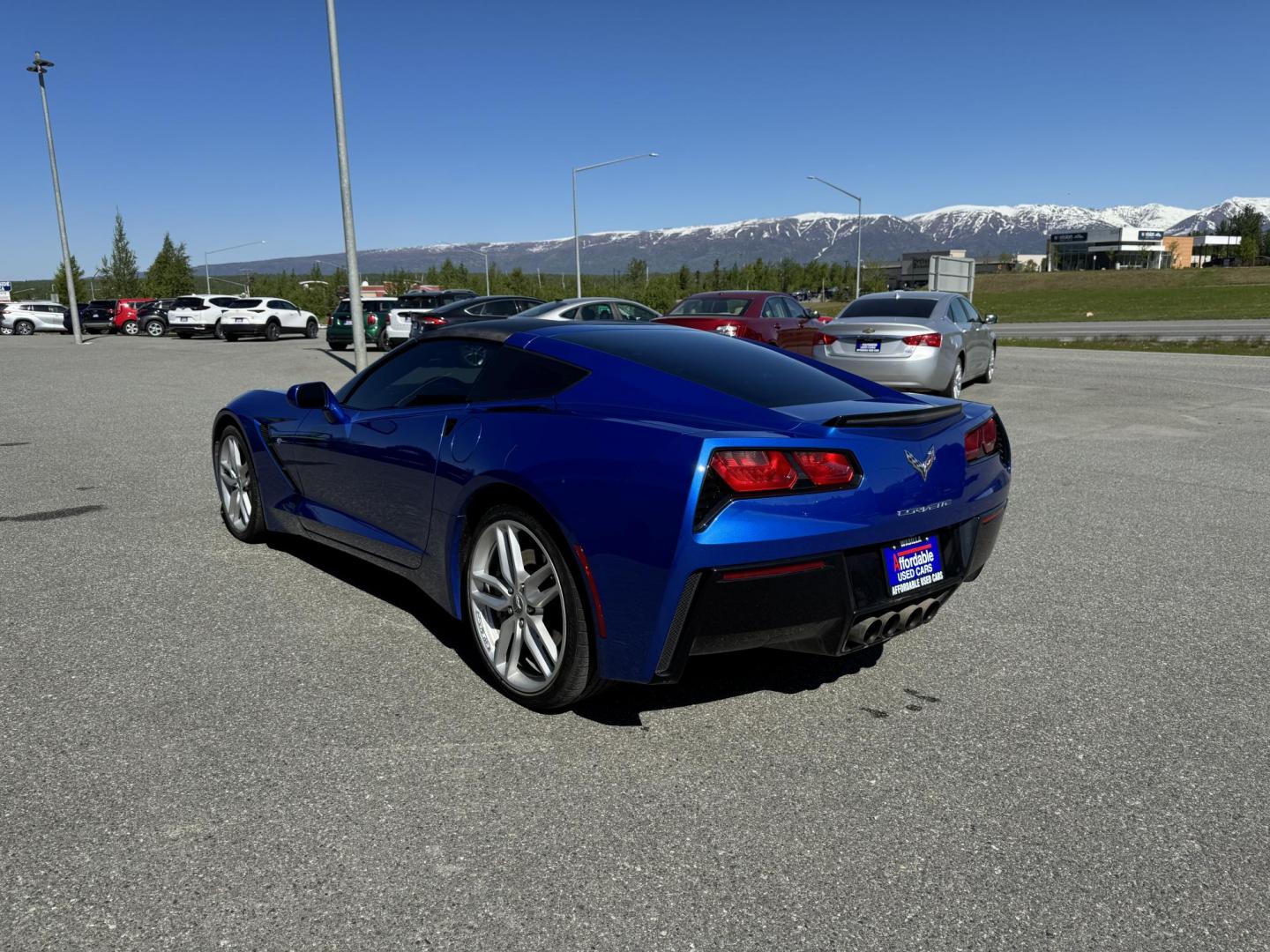 2019 BLUE /black leather Chevrolet Corvette 1LT Coupe Automatic (1G1YB2D75K5) with an 6.2L V8 engine, 6A transmission, located at 1960 Industrial Drive, Wasilla, 99654, (907) 274-2277, 61.573475, -149.400146 - Photo#5
