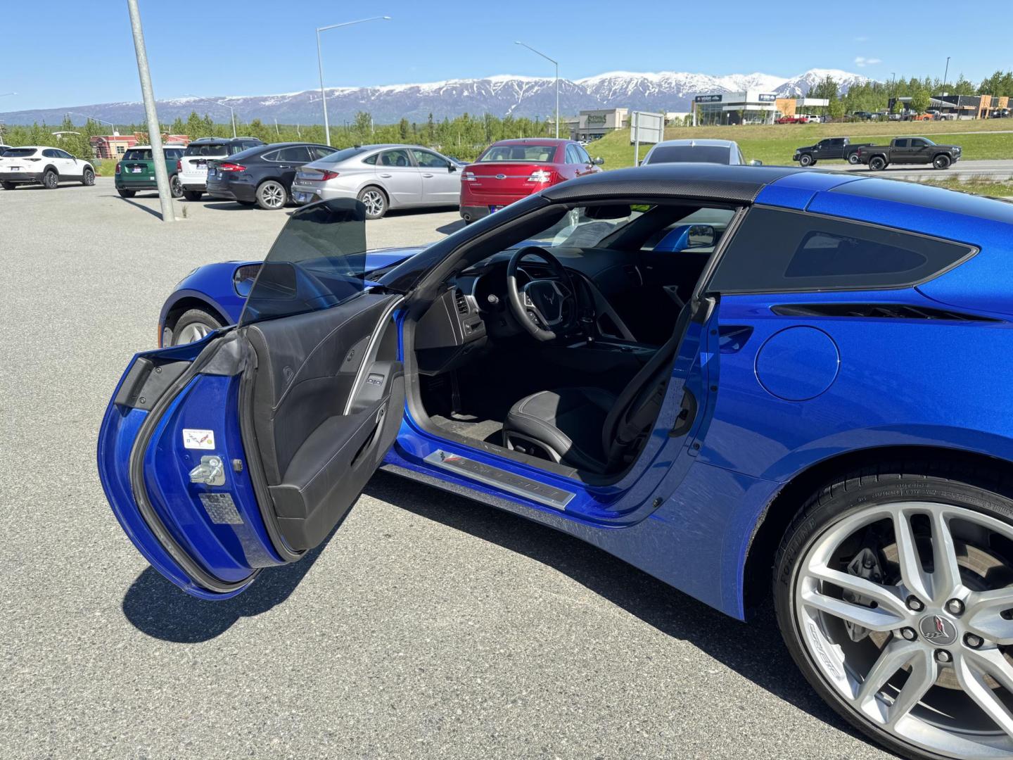2019 BLUE /black leather Chevrolet Corvette 1LT Coupe Automatic (1G1YB2D75K5) with an 6.2L V8 engine, 6A transmission, located at 1960 Industrial Drive, Wasilla, 99654, (907) 274-2277, 61.573475, -149.400146 - Photo#14