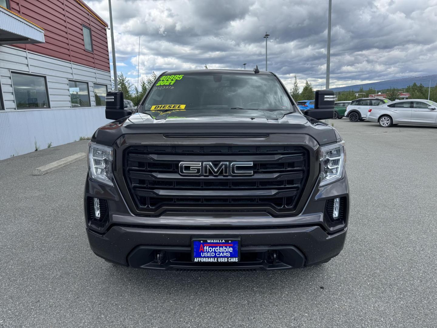 2021 BLACK GMC Sierra 1500 Elevation Crew Cab 4WD (3GTU9CET7MG) with an 3.0L L6 DOHC 24V DIESEL engine, 6A transmission, located at 1960 Industrial Drive, Wasilla, 99654, (907) 274-2277, 61.573475, -149.400146 - Photo#6