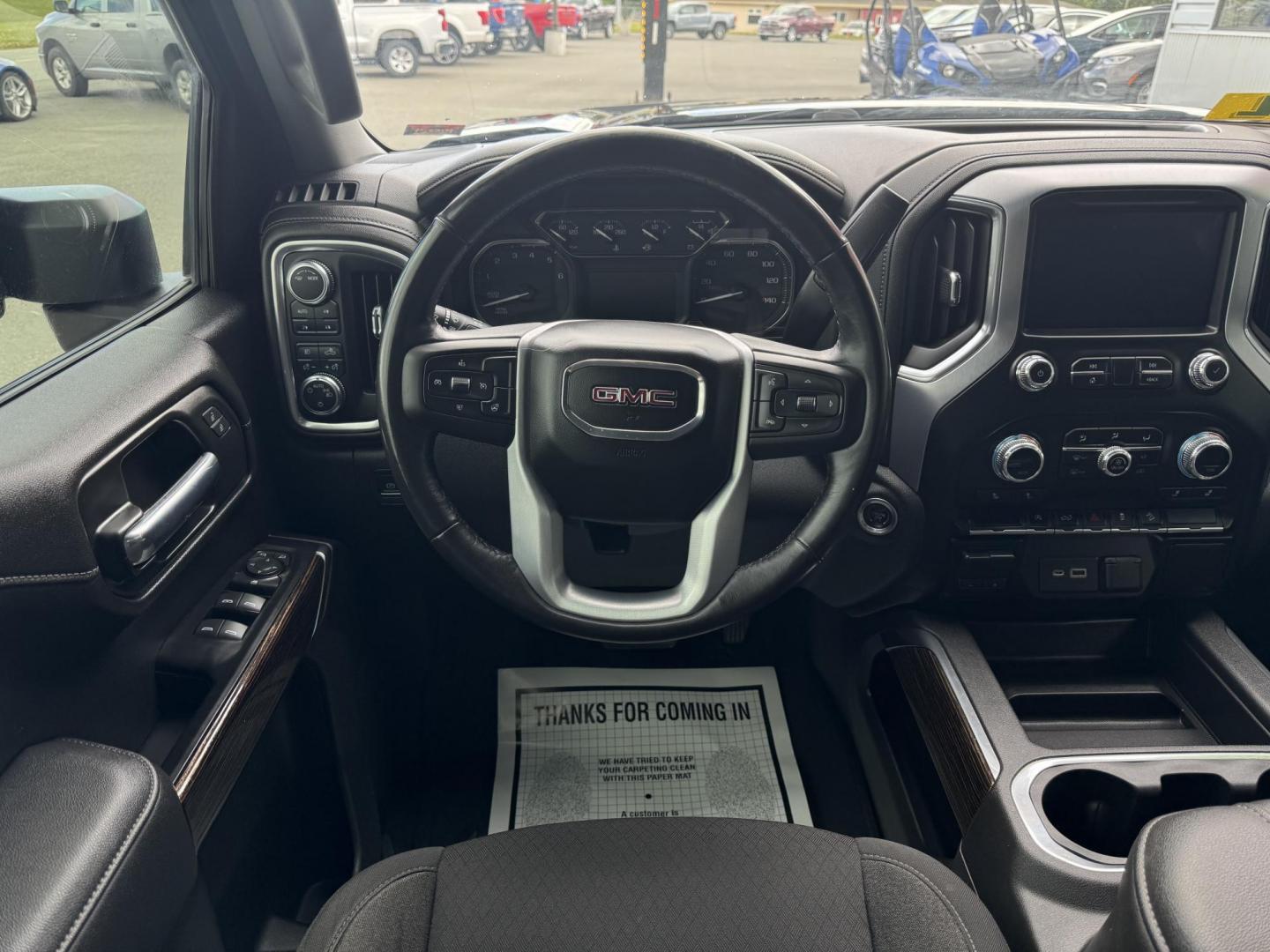 2021 BLACK GMC Sierra 1500 Elevation Crew Cab 4WD (3GTU9CET7MG) with an 3.0L L6 DOHC 24V DIESEL engine, 6A transmission, located at 1960 Industrial Drive, Wasilla, 99654, (907) 274-2277, 61.573475, -149.400146 - Photo#9