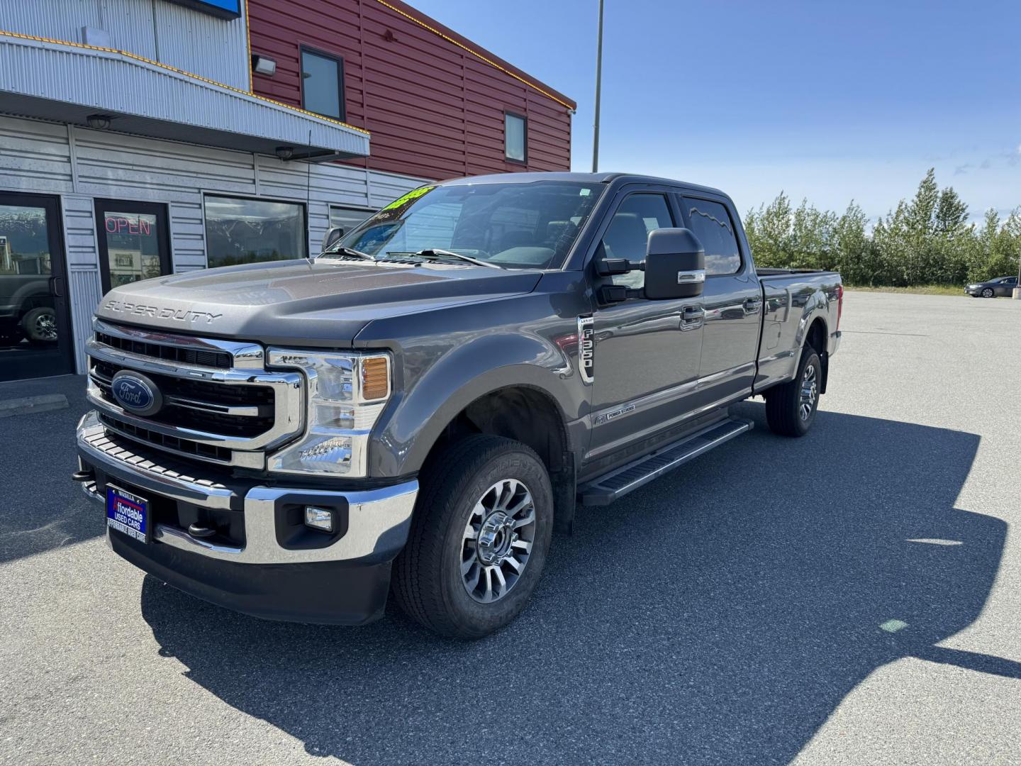 2022 GRAY Ford F-350 SD Lariet Crew Cab Long Bed 4WD (1FT8W3BT1NE) with an 6.7L V8 OHV 16V DIESEL engine, 6A transmission, located at 1960 Industrial Drive, Wasilla, 99654, (907) 274-2277, 61.573475, -149.400146 - Photo#7