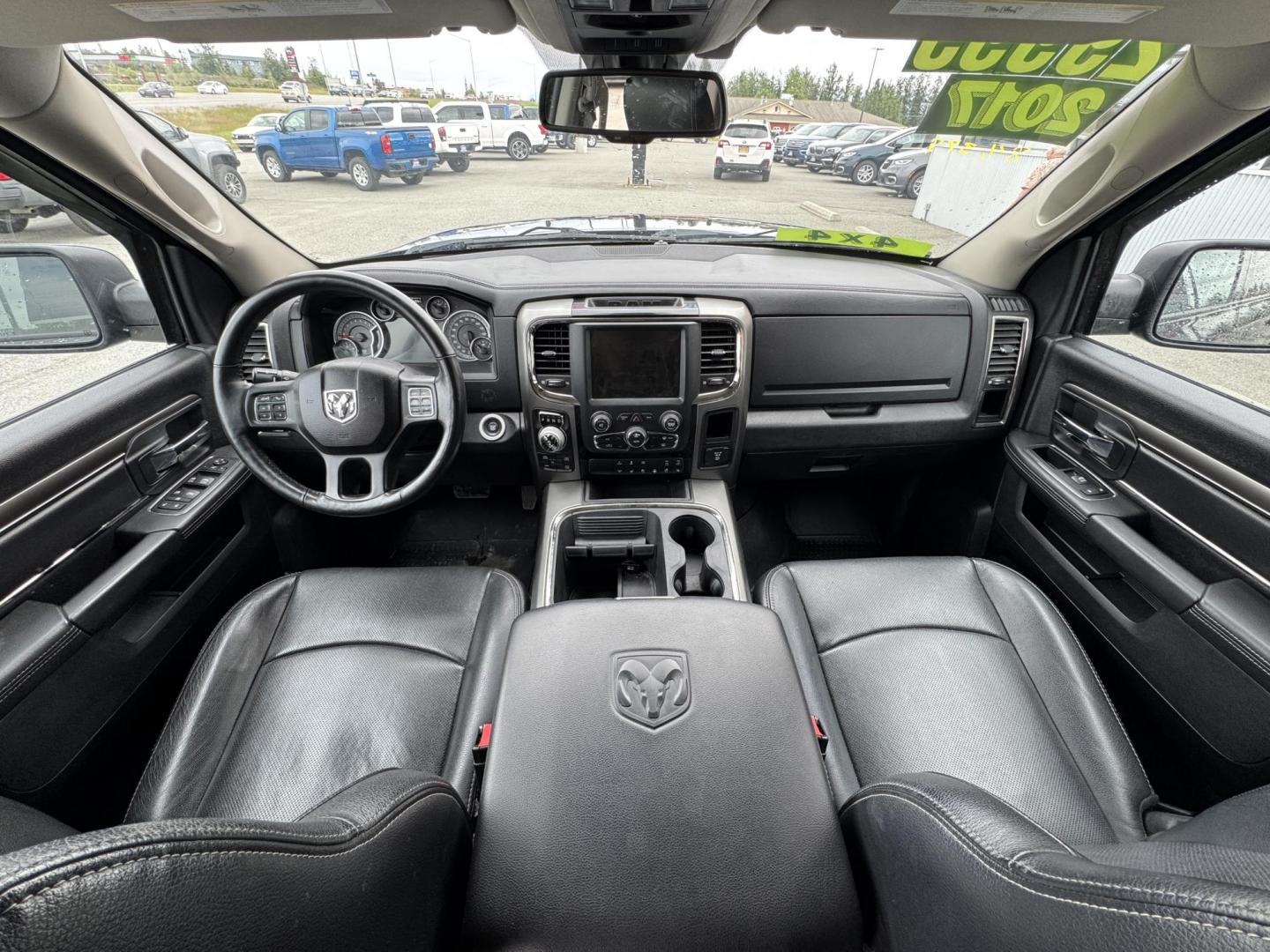 2017 BLACK RAM 1500 Sport Crew Cab SWB 4WD (1C6RR7MT3HS) with an 5.7L V8 OHV 16V engine, 8A transmission, located at 1960 Industrial Drive, Wasilla, 99654, (907) 274-2277, 61.573475, -149.400146 - Photo#8