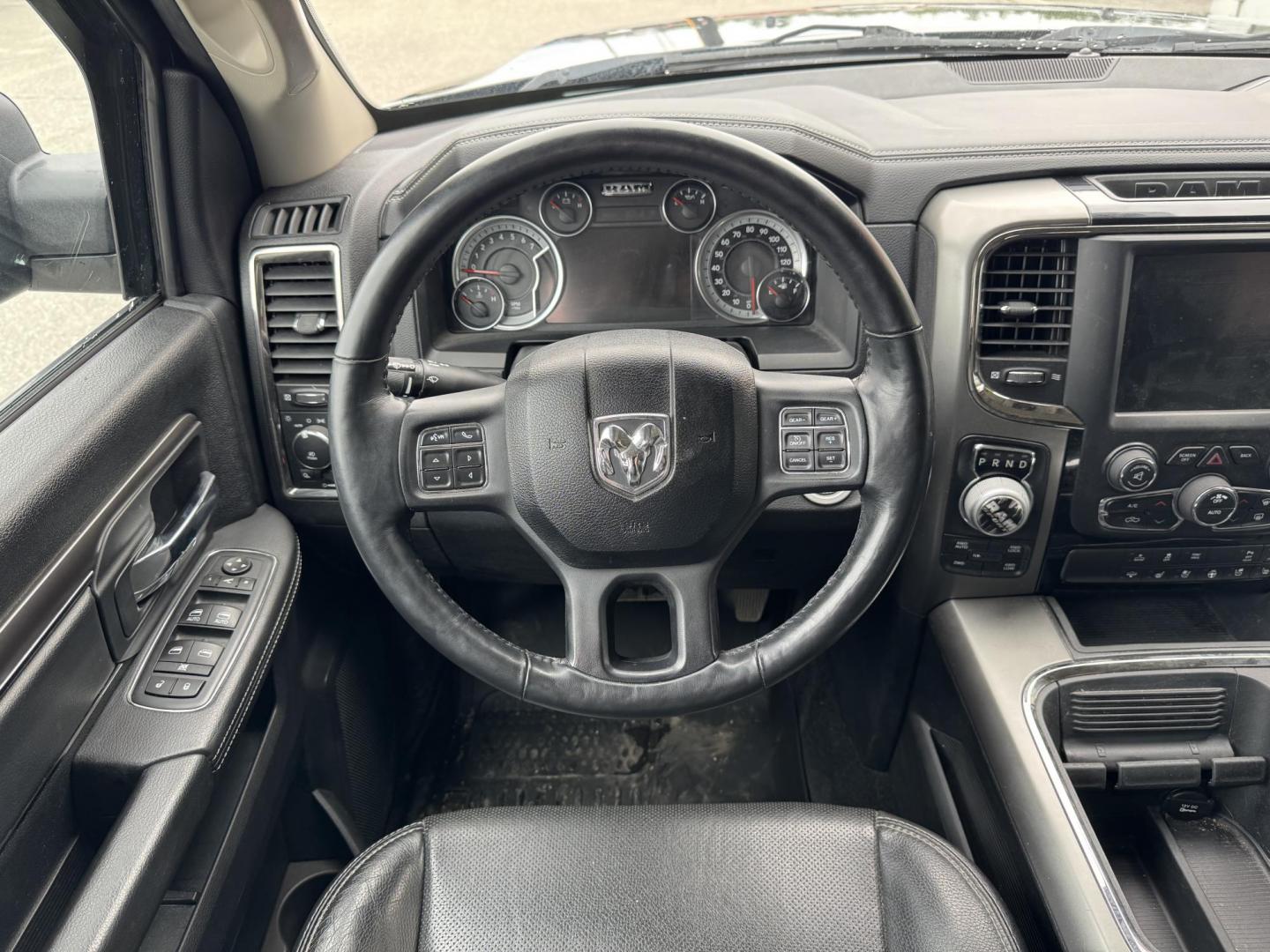 2017 BLACK RAM 1500 Sport Crew Cab SWB 4WD (1C6RR7MT3HS) with an 5.7L V8 OHV 16V engine, 8A transmission, located at 1960 Industrial Drive, Wasilla, 99654, (907) 274-2277, 61.573475, -149.400146 - Photo#9