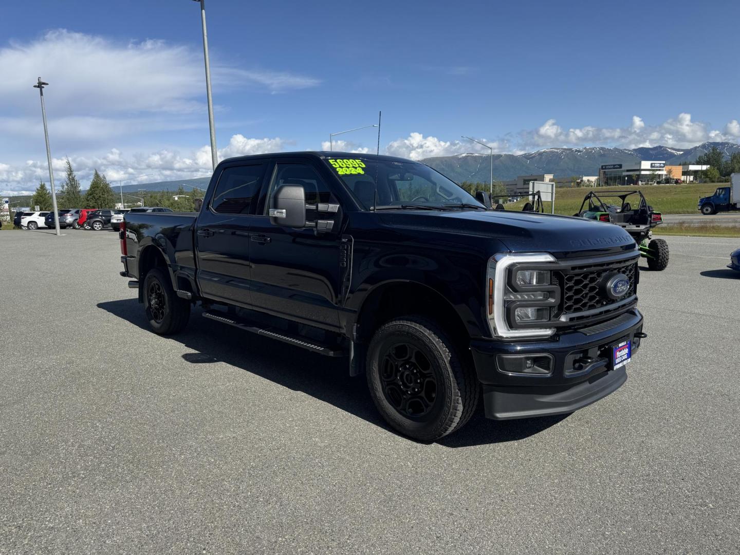 2024 BLUE Ford F-250 SD XLT Crew Cab 4WD (1FT8W2BN0RE) with an 7.3L V8 OHV 16V engine, 6A transmission, located at 1960 Industrial Drive, Wasilla, 99654, (907) 274-2277, 61.573475, -149.400146 - Photo#5