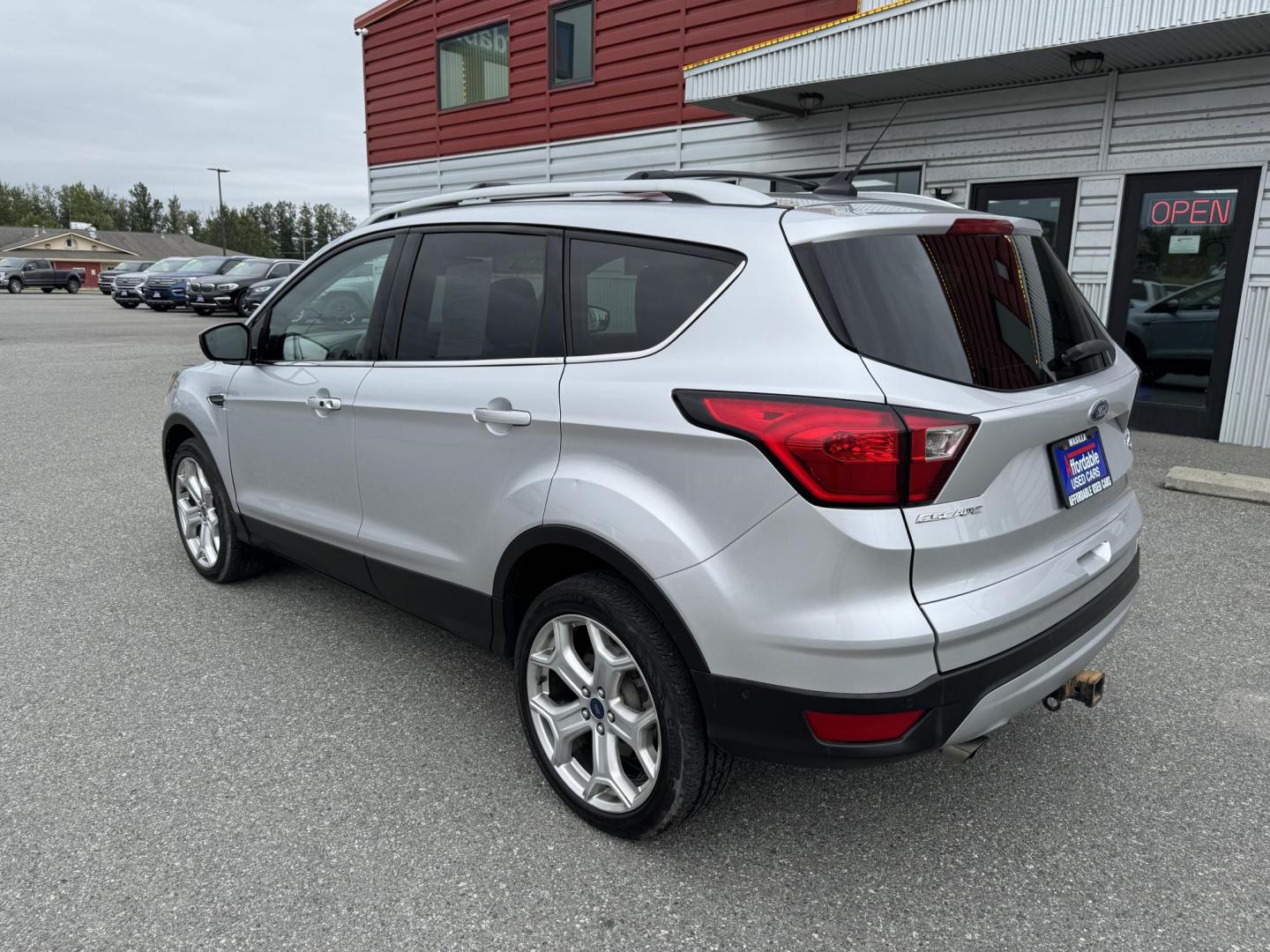 2019 SILVER Ford Escape Titanium 4WD (1FMCU9J95KU) with an 2.0L L4 DOHC 16V engine, 6A transmission, located at 1960 Industrial Drive, Wasilla, 99654, (907) 274-2277, 61.573475, -149.400146 - Photo#1