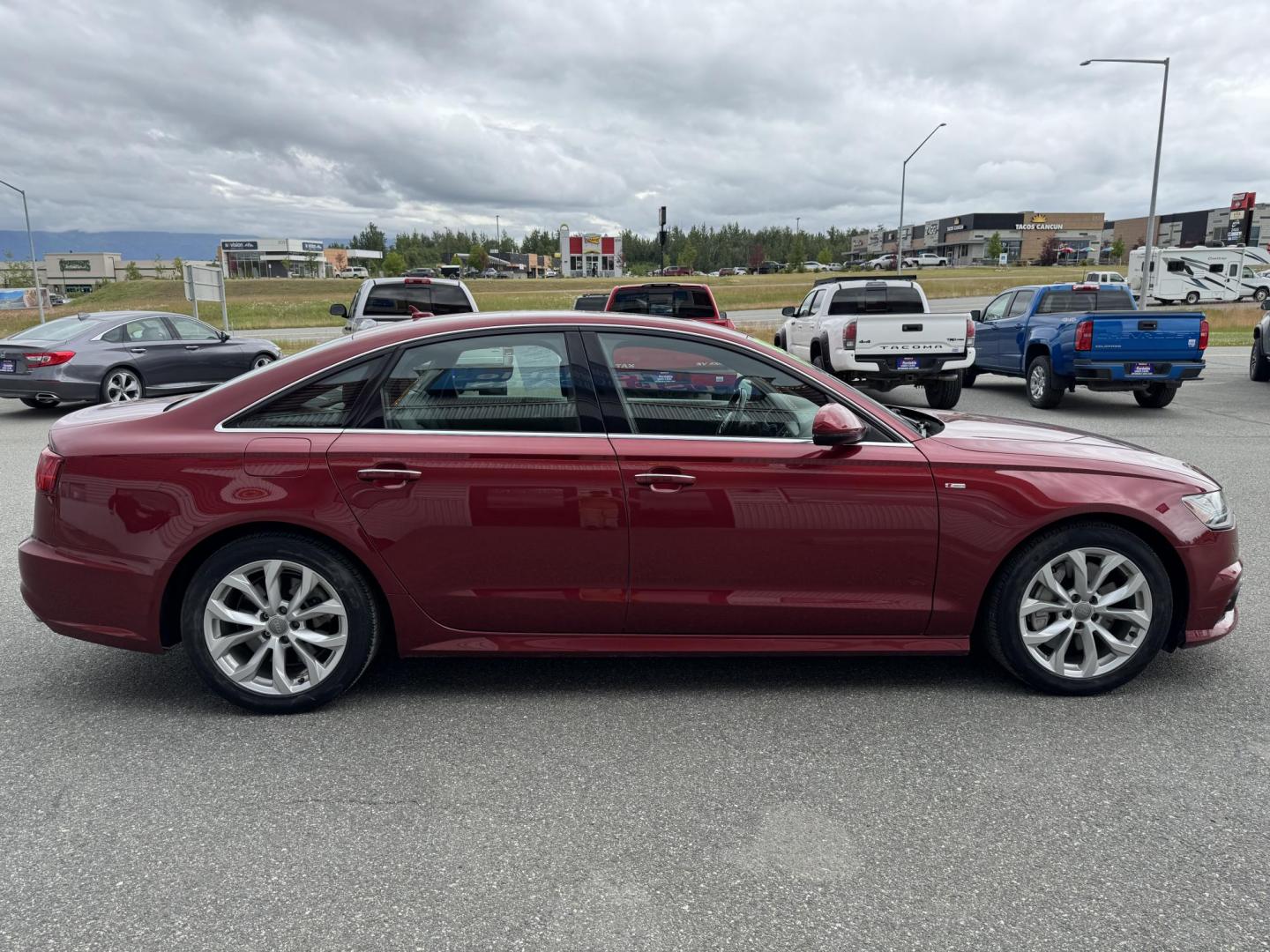 2018 RED Audi A6 2.0T Premium Plus quattro (WAUG8BFC2JN) with an 2.0L L4 DOHC 16V engine, 8A transmission, located at 1960 Industrial Drive, Wasilla, 99654, (907) 274-2277, 61.573475, -149.400146 - Photo#4