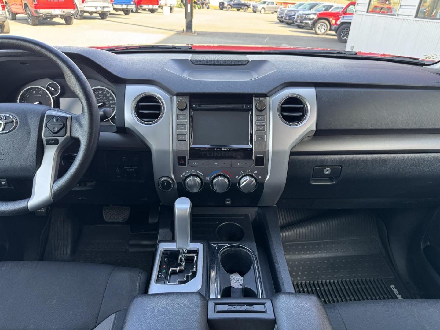 2017 Orange Toyota Tundra SR5 5.7L V8 CrewMax TRD Off Road 4WD (5TFDY5F19HX) with an 5.7L V8 DOHC 32V engine, 6A transmission, located at 1960 Industrial Drive, Wasilla, 99654, (907) 274-2277, 61.573475, -149.400146 - Photo#9