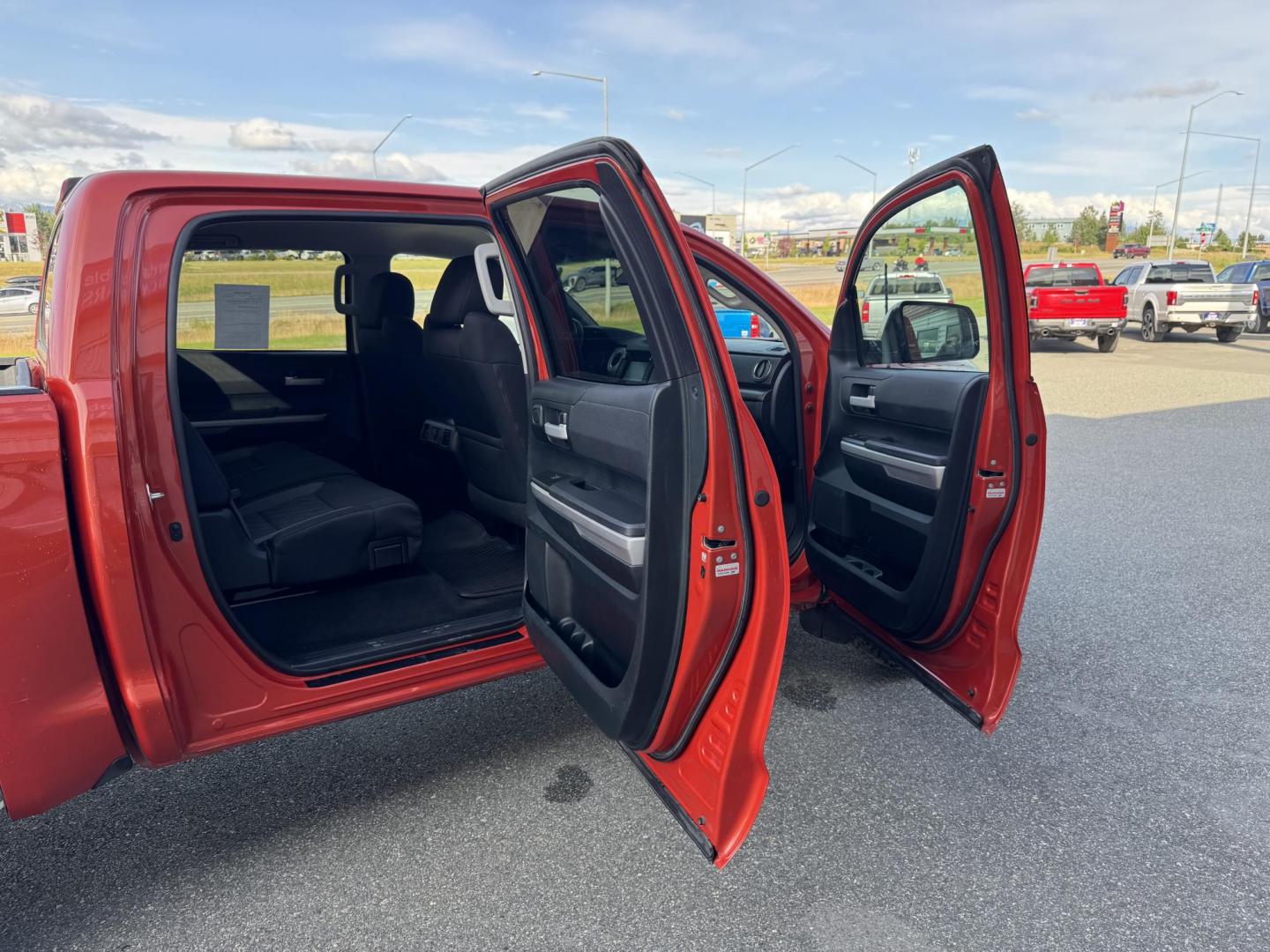 2017 Orange Toyota Tundra SR5 5.7L V8 CrewMax TRD Off Road 4WD (5TFDY5F19HX) with an 5.7L V8 DOHC 32V engine, 6A transmission, located at 1960 Industrial Drive, Wasilla, 99654, (907) 274-2277, 61.573475, -149.400146 - Photo#16